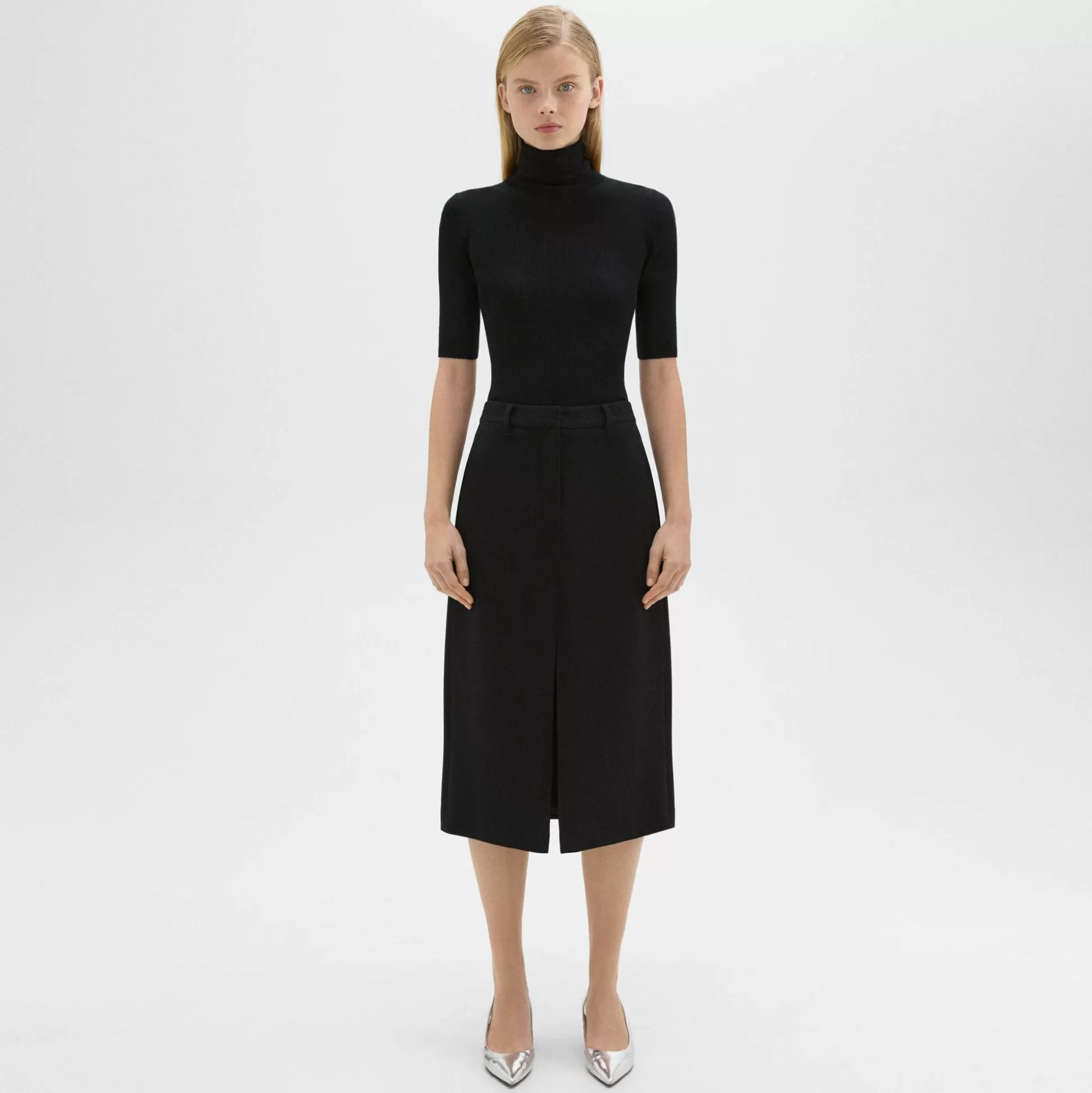 Theory Midi Trouser Skirt In Admiral Crepe-Women Suits | Skirts