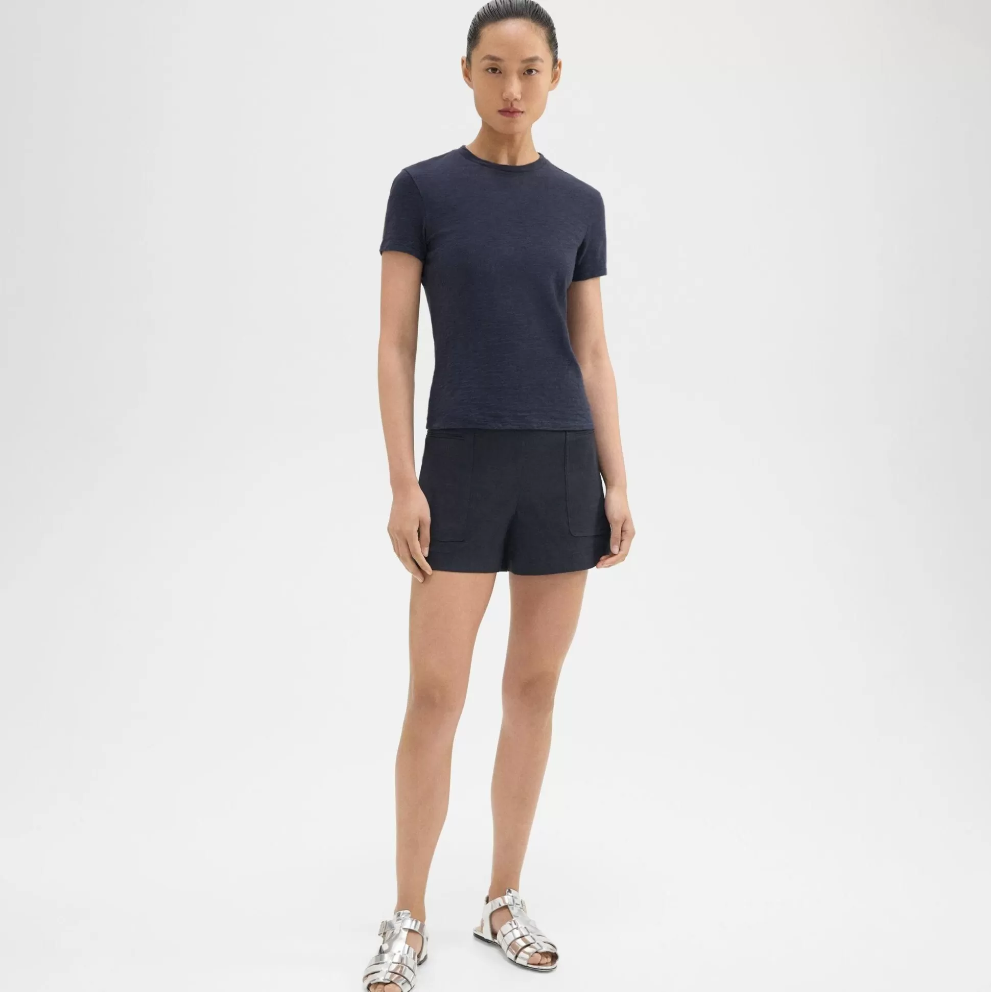 Theory Mini Utility Short In Good Linen-Women Shorts | Pants