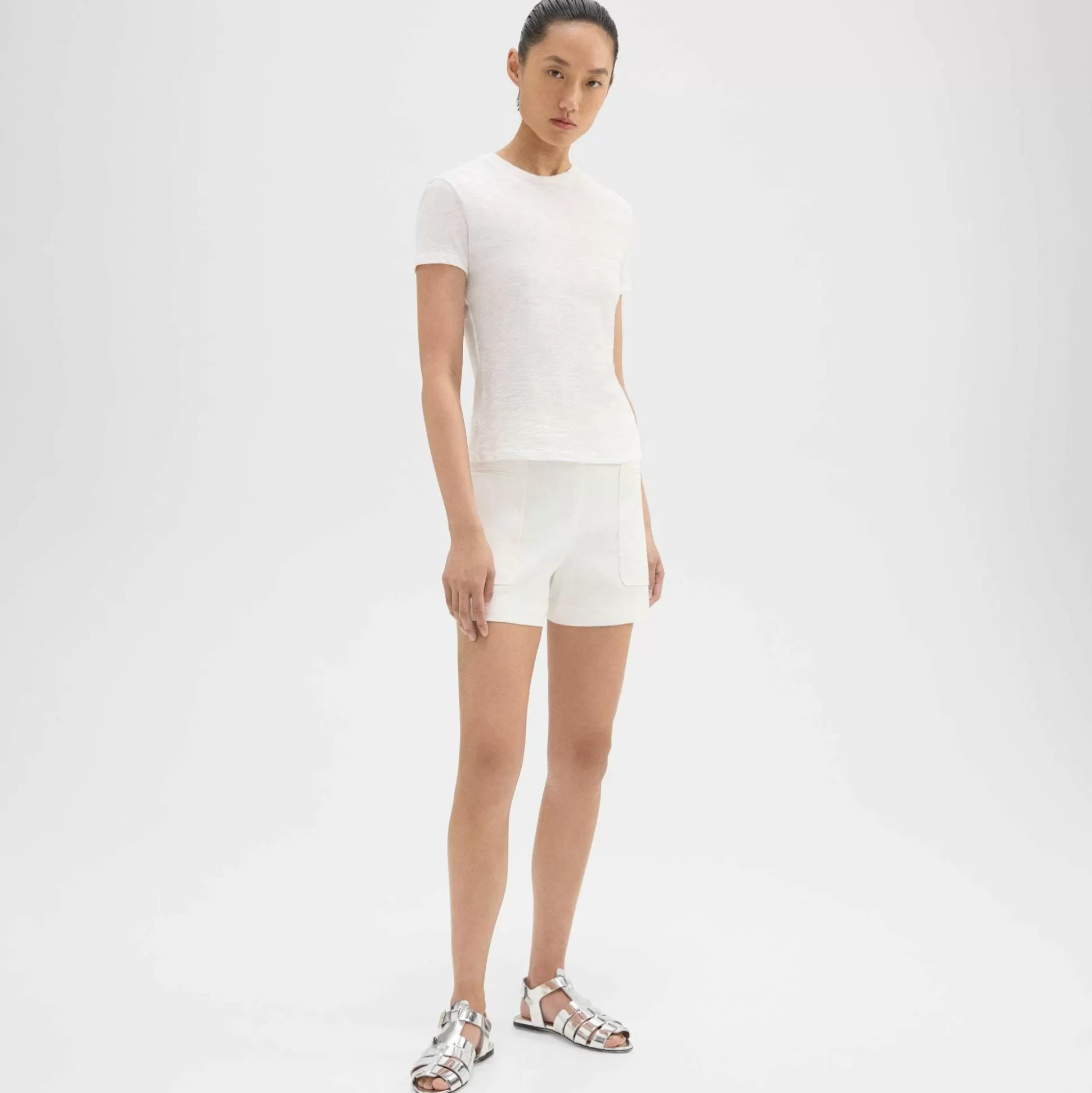 Theory Mini Utility Short In Good Linen-Women Shorts | Pants