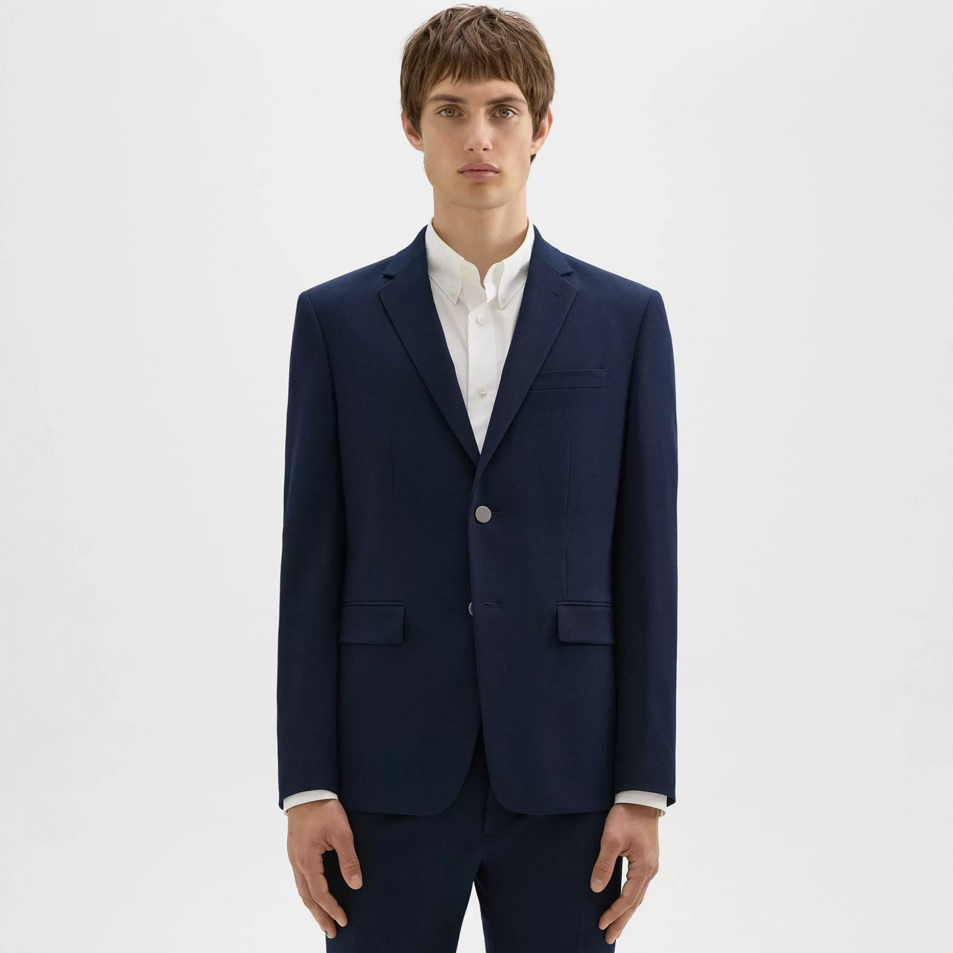 Theory Morton Blazer In Textured Gabardine-Men Blazers + Jackets