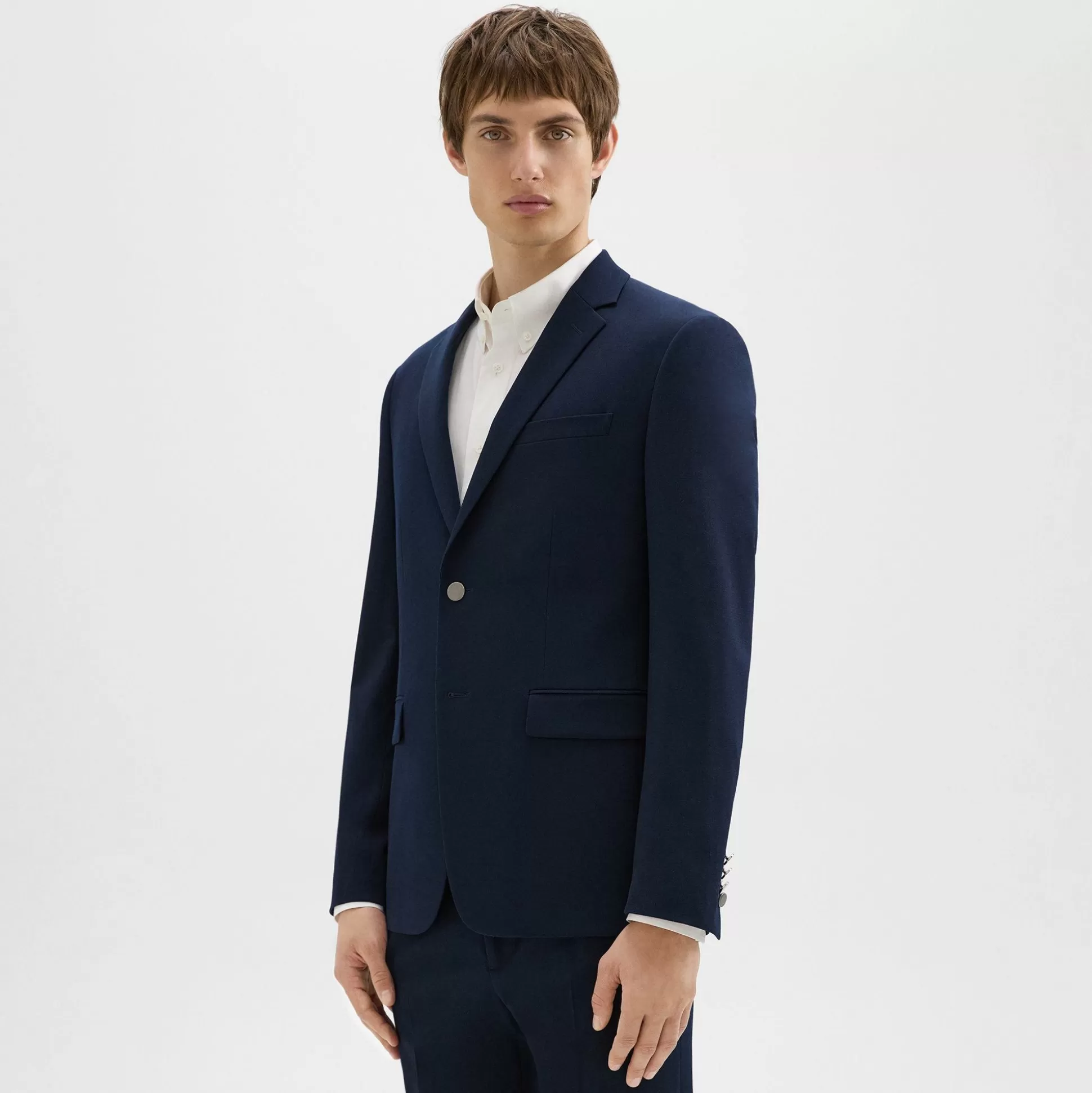 Theory Morton Blazer In Textured Gabardine-Men Blazers + Jackets