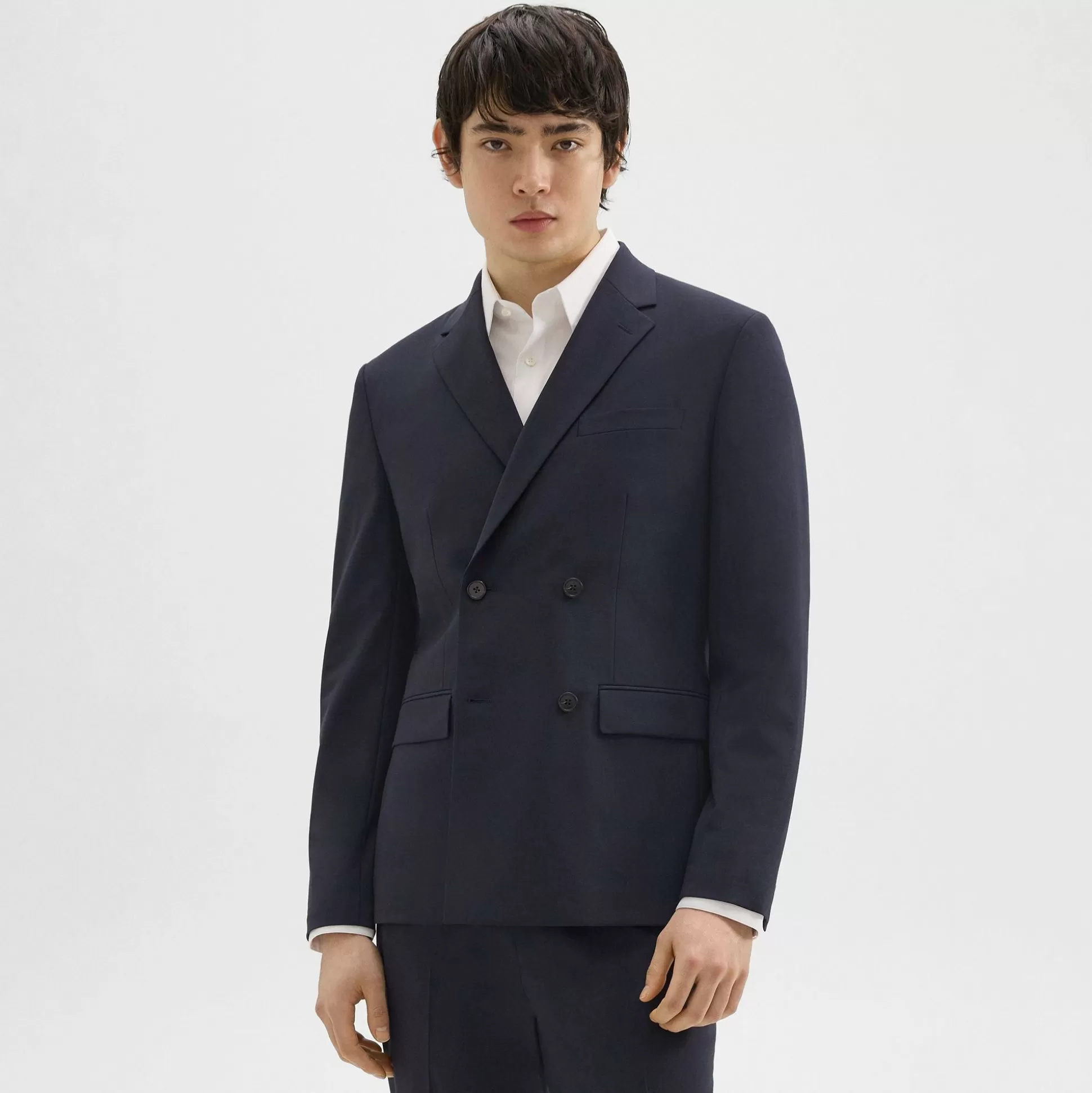 Theory Morton Double-Breasted Blazer In Stretch Wool-Men Blazers + Jackets