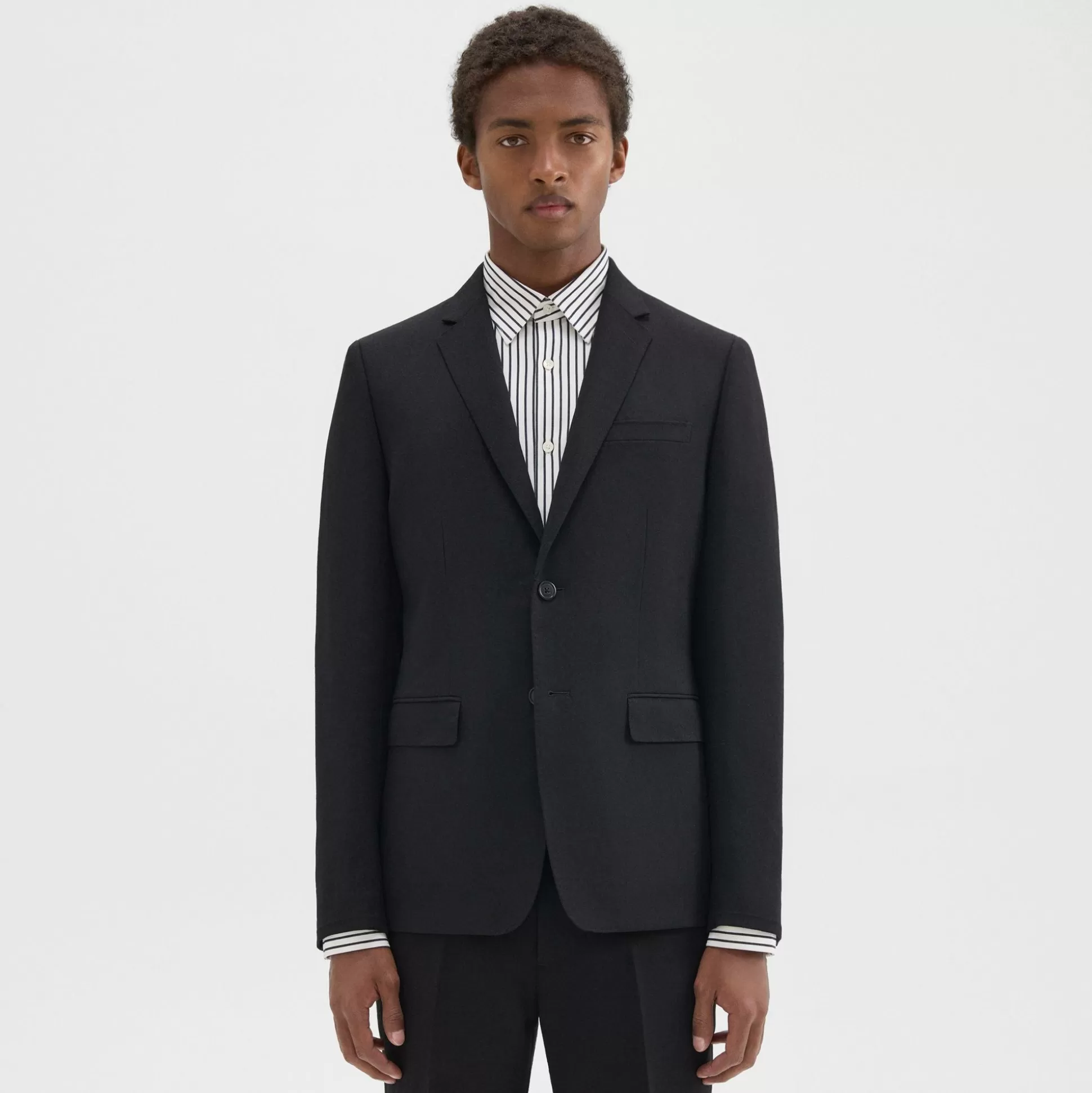 Theory Morton Slim Blazer In Wool Canvas-Men Suits | Blazers + Jackets