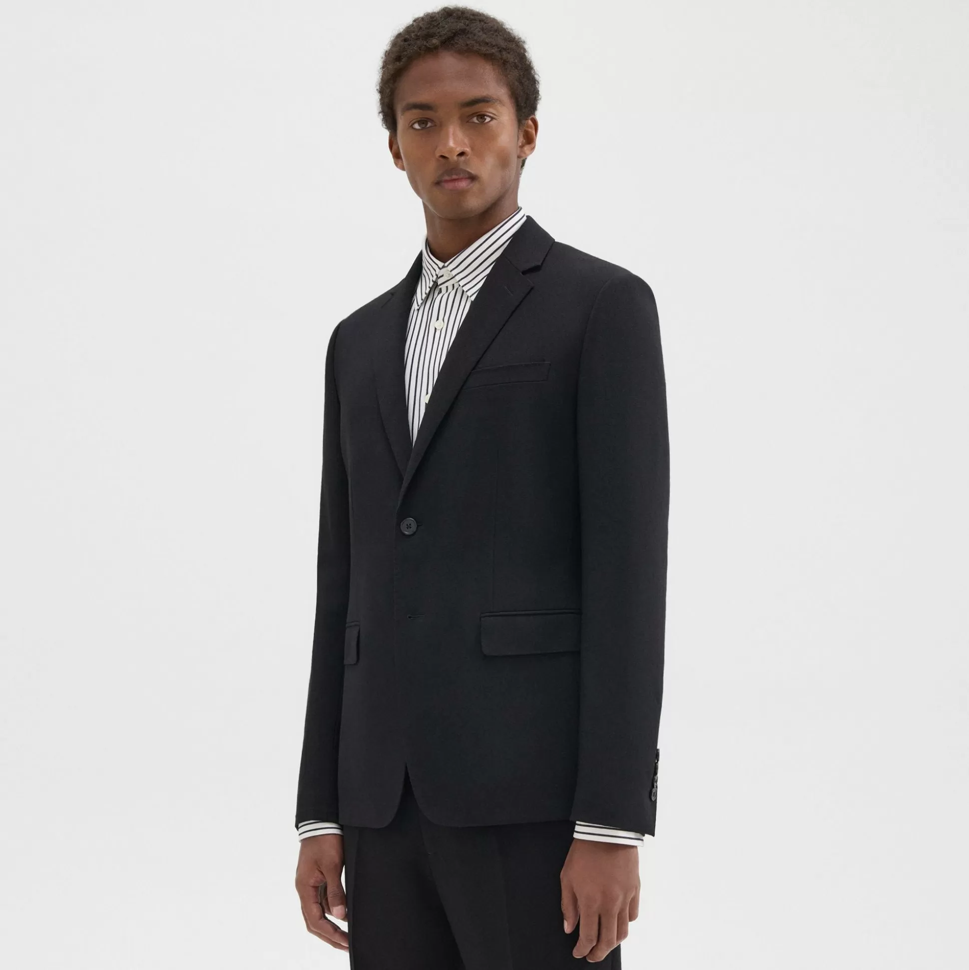 Theory Morton Slim Blazer In Wool Canvas-Men Suits | Blazers + Jackets