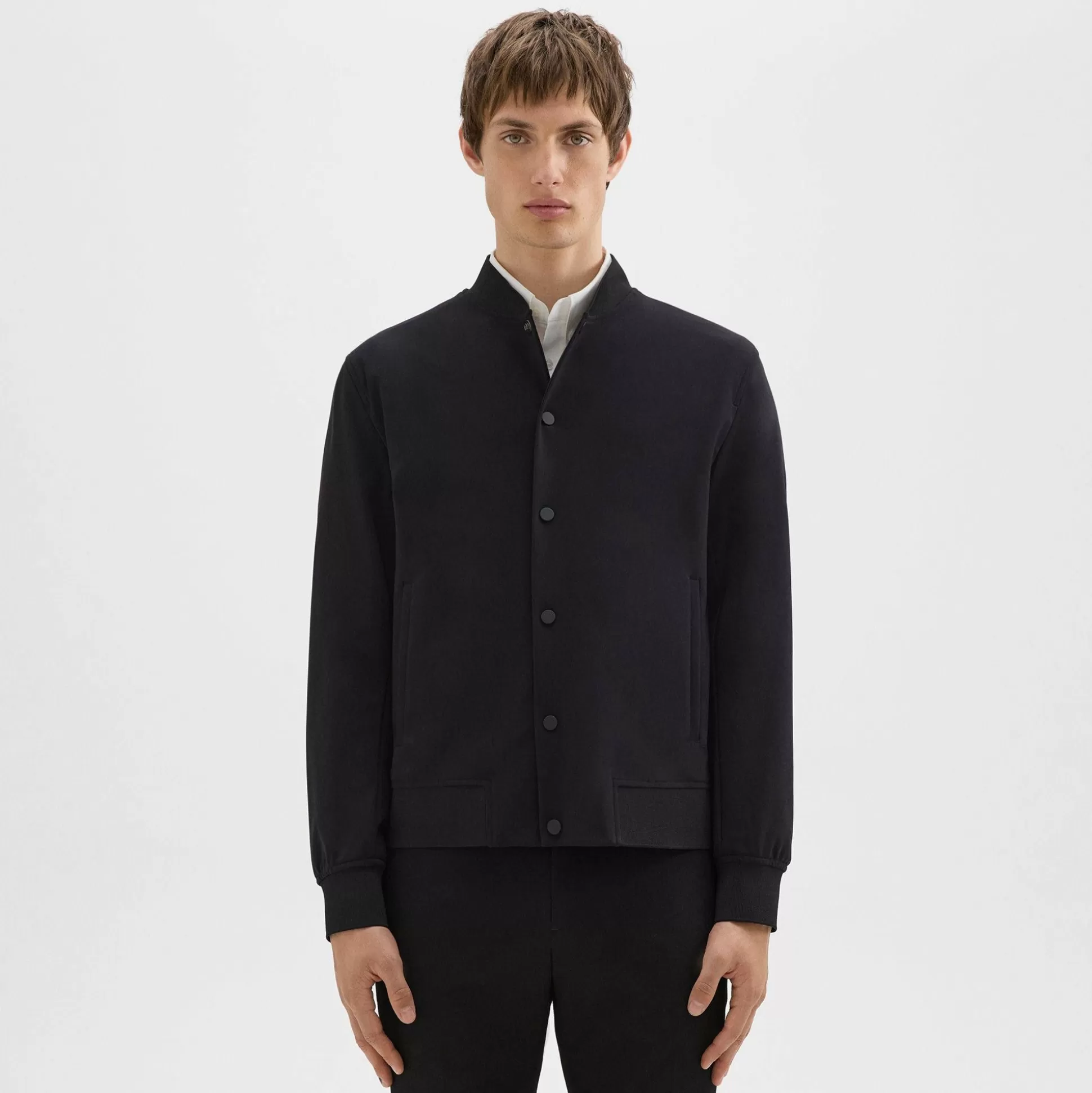 Theory Murphy Bomber Jacket In Precision Ponte-Men Outerwear | Blazers + Jackets