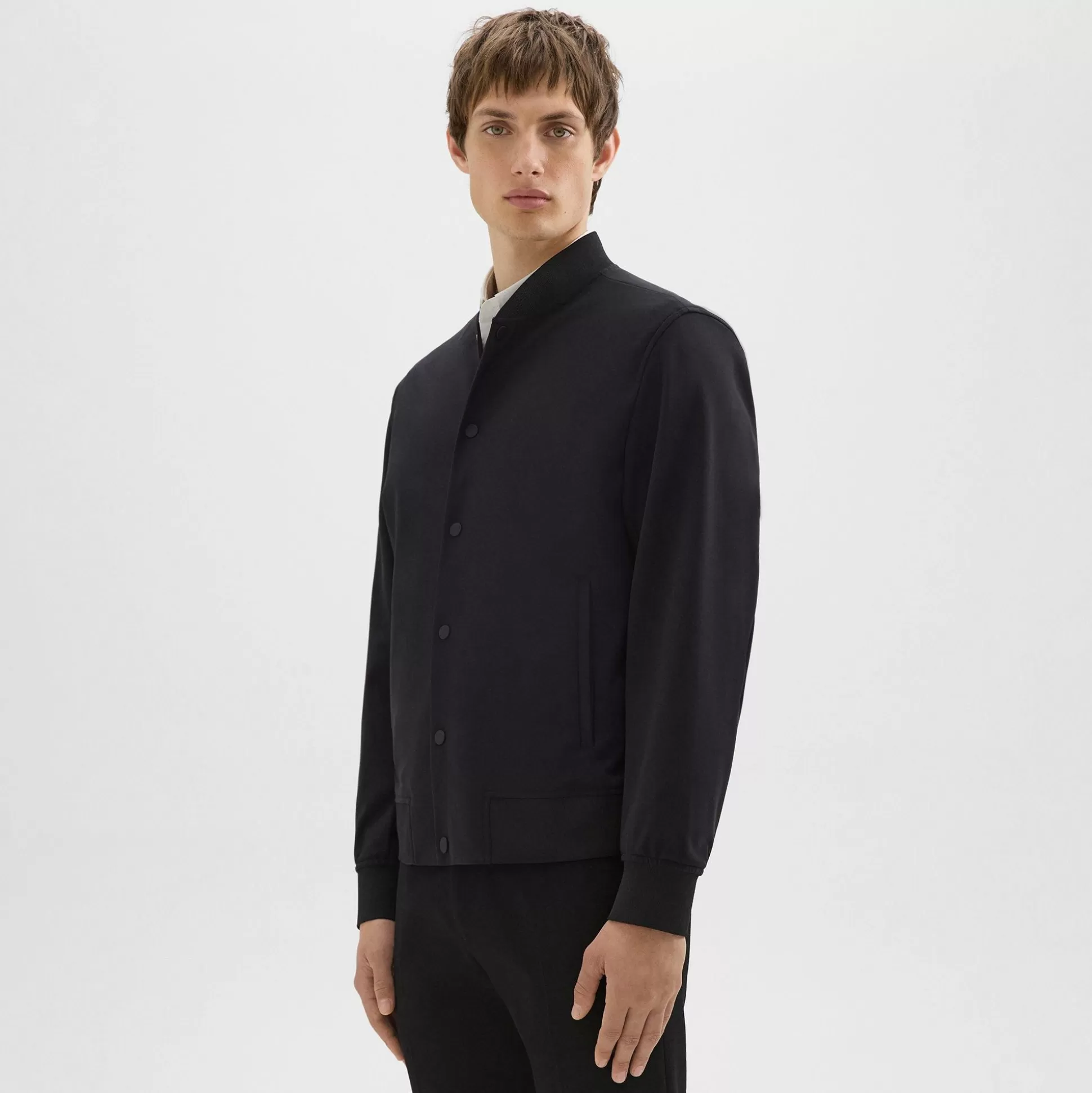 Theory Murphy Bomber Jacket In Precision Ponte-Men Outerwear | Blazers + Jackets