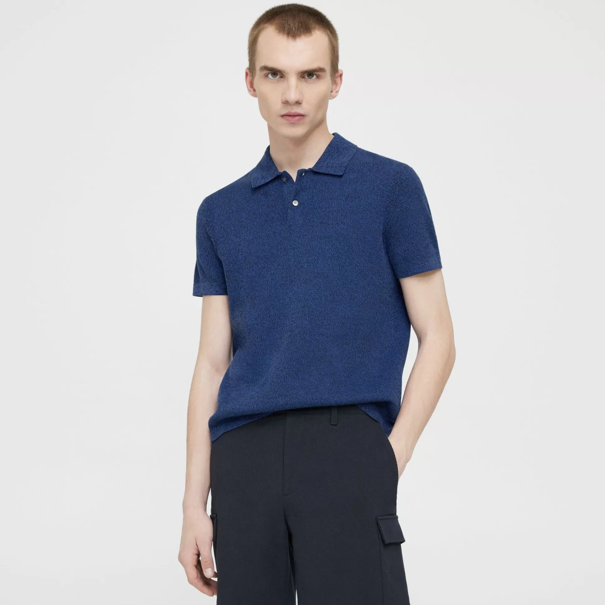 Theory Nare Polo Shirt In Cotton-Men T-shirts + Polos | Sweaters + Cardigans