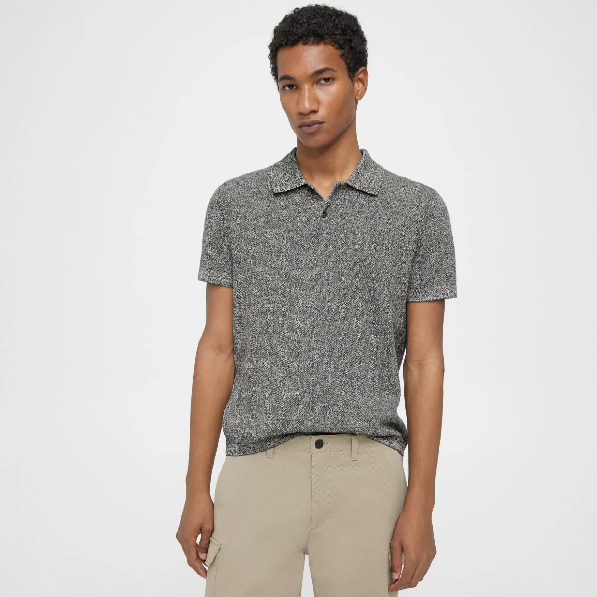 Theory Nare Polo Shirt In Cotton-Men T-shirts + Polos | Sweaters + Cardigans