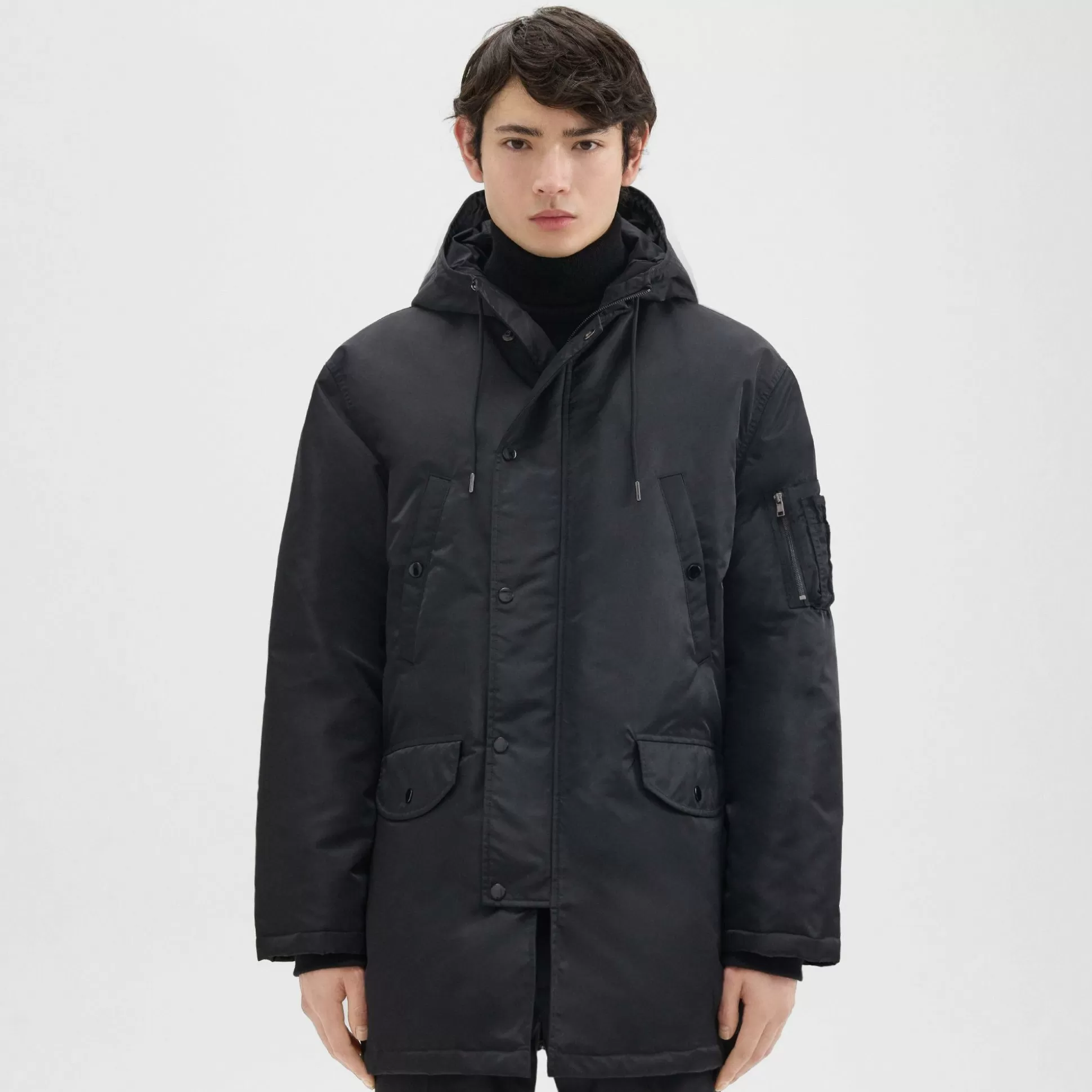 Theory Nev Puffer Parka In Recycled Nylon-Men Outerwear