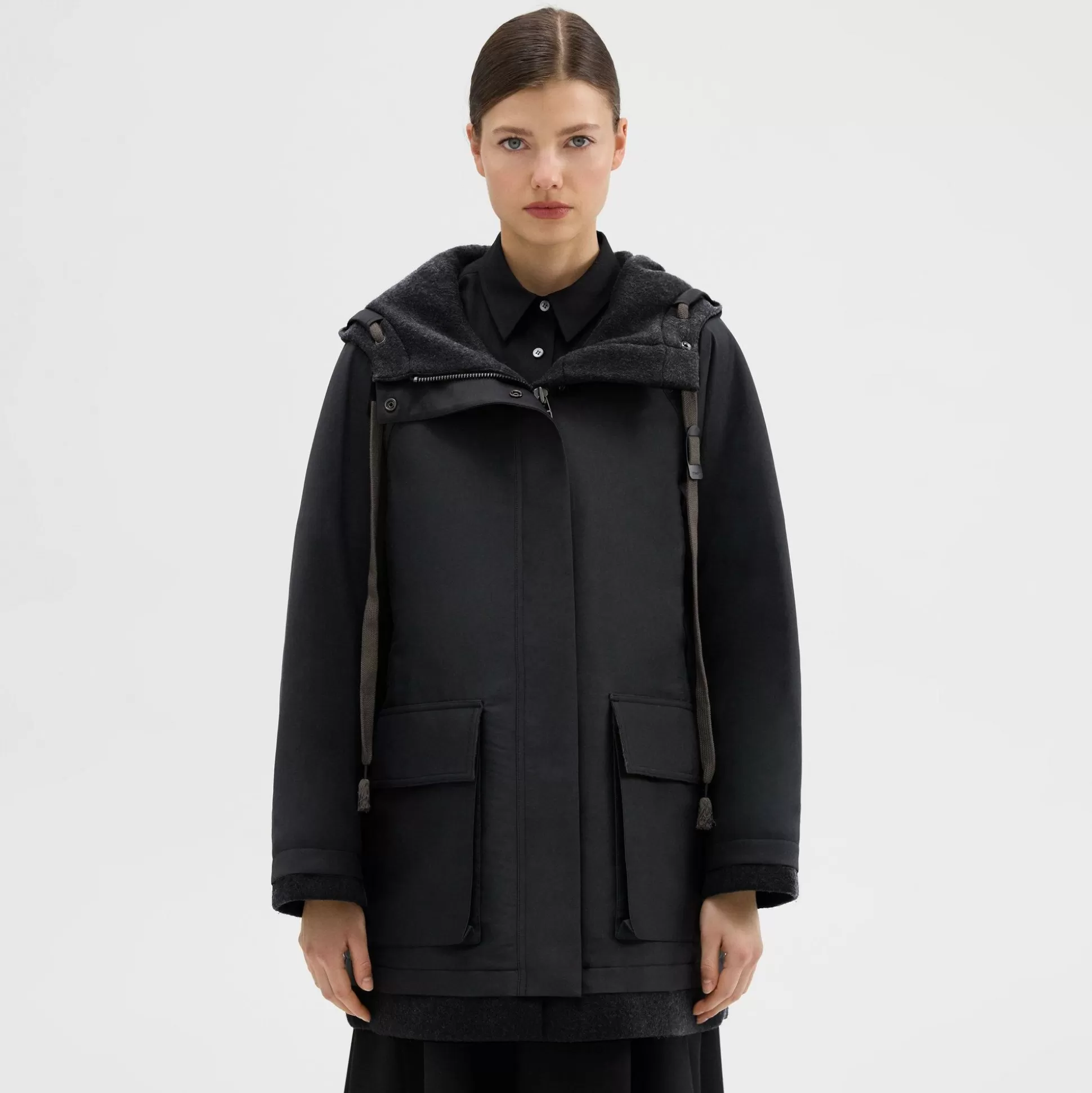 Theory Oversized Parka-Women Outerwear