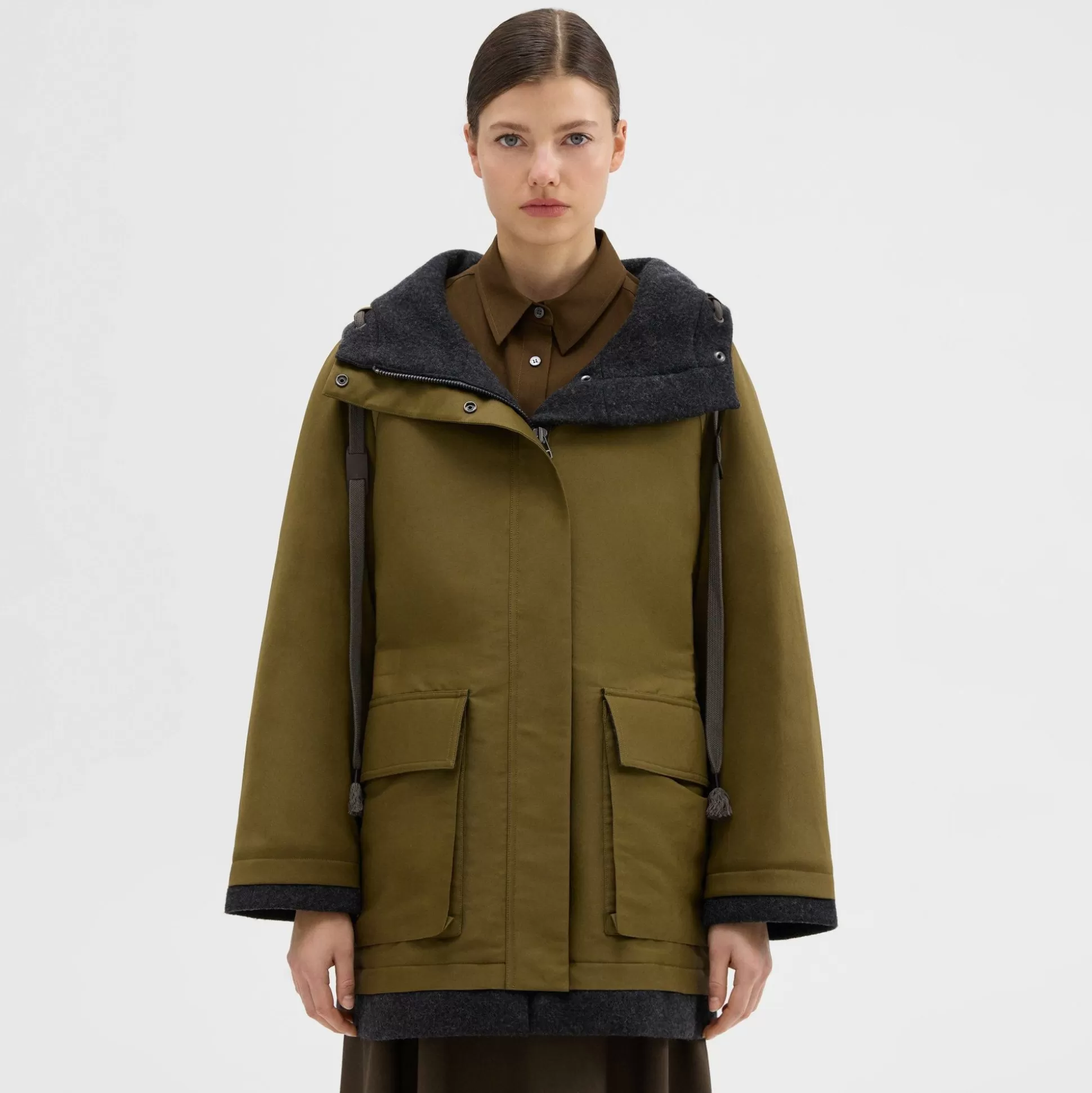 Theory Oversized Parka-Women Outerwear