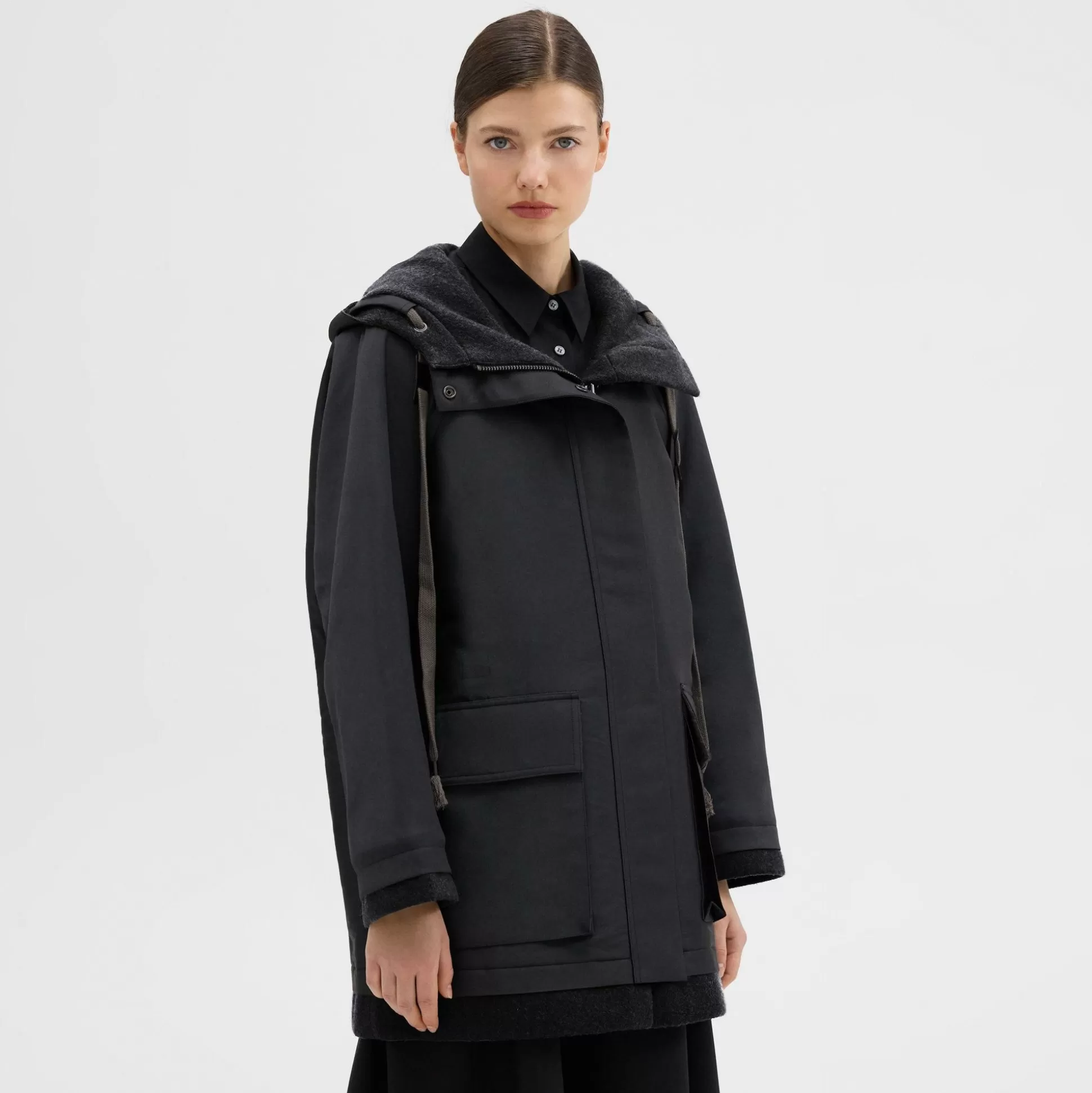 Theory Oversized Parka-Women Outerwear