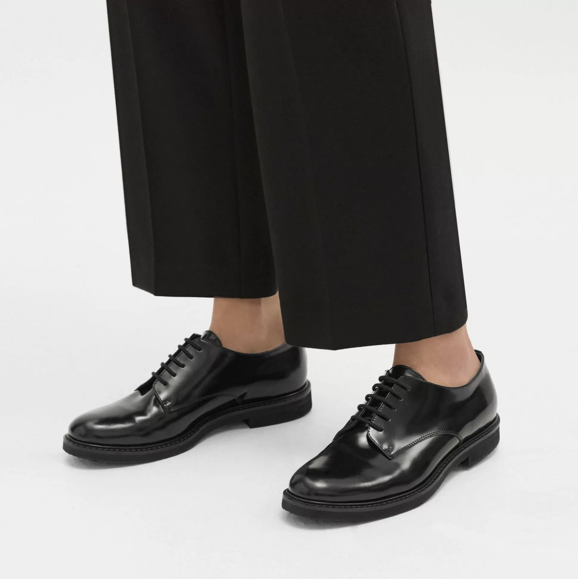 Theory Oxford Shoe In Leather-Women Shoes