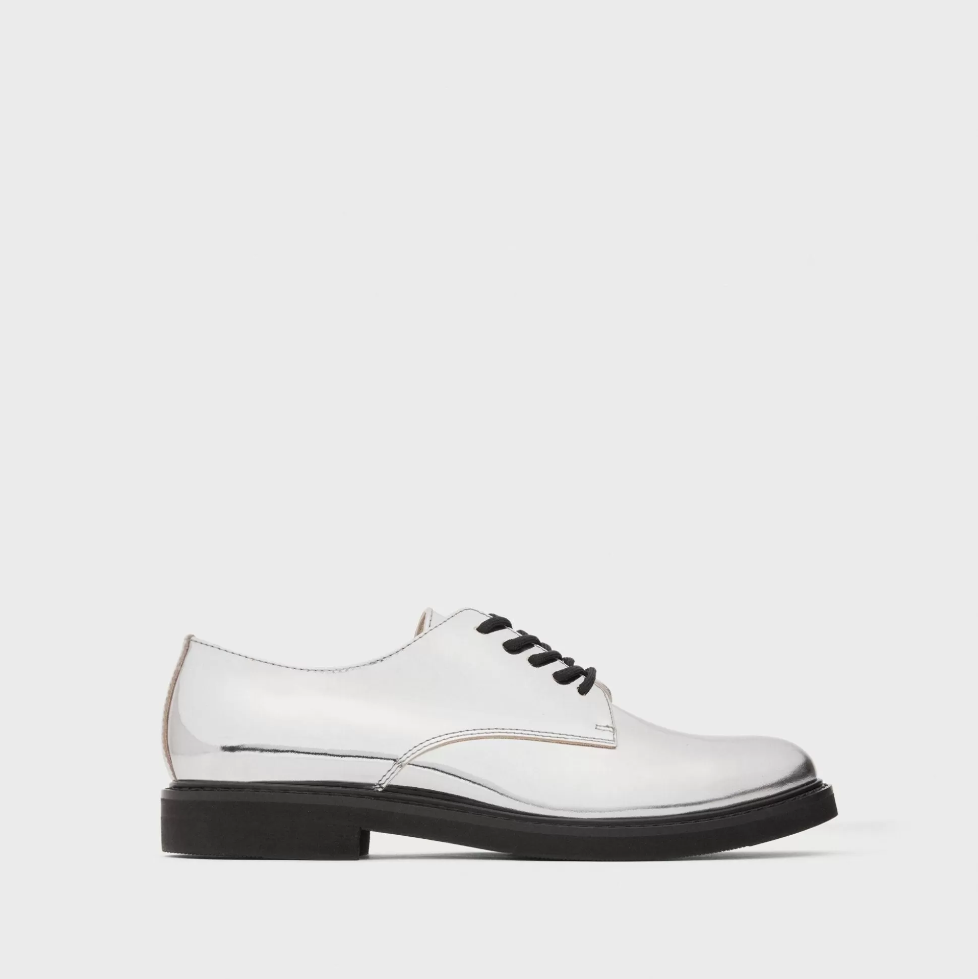 Theory Oxford Shoe In Metallic Leather-Women Shoes