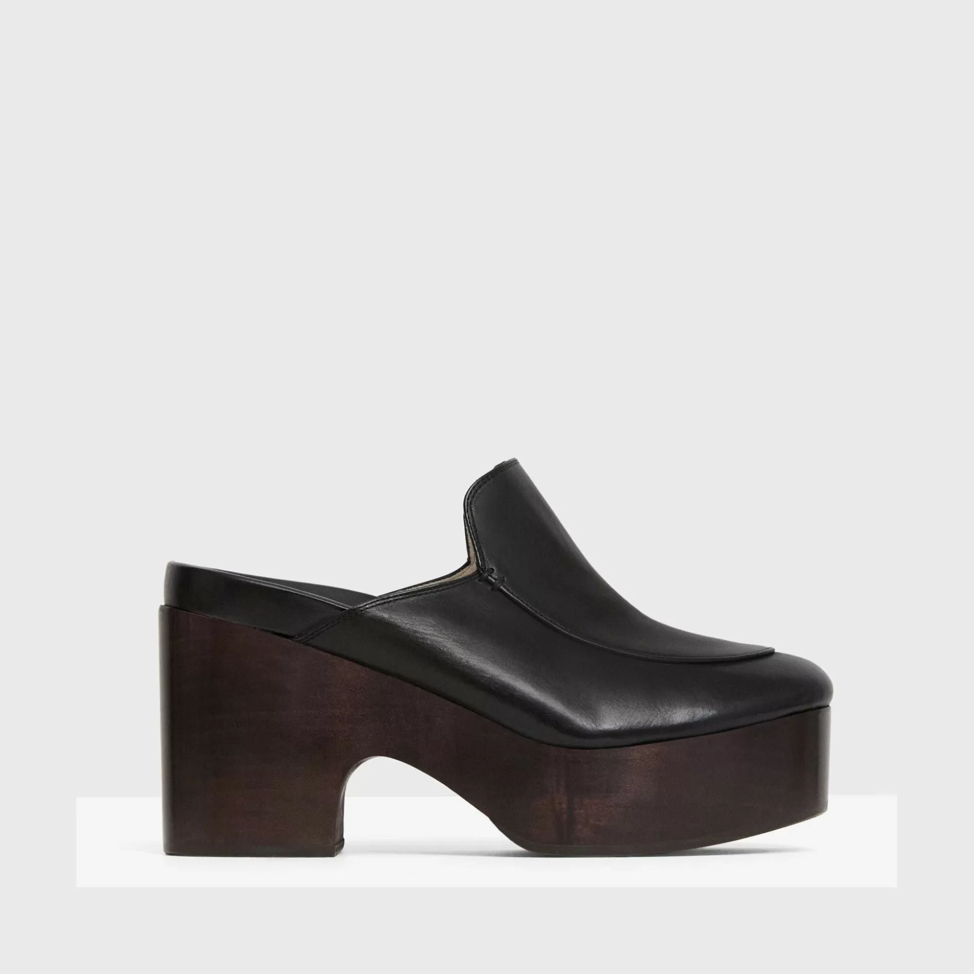 Theory Platform Clog In Leather-Women Shoes