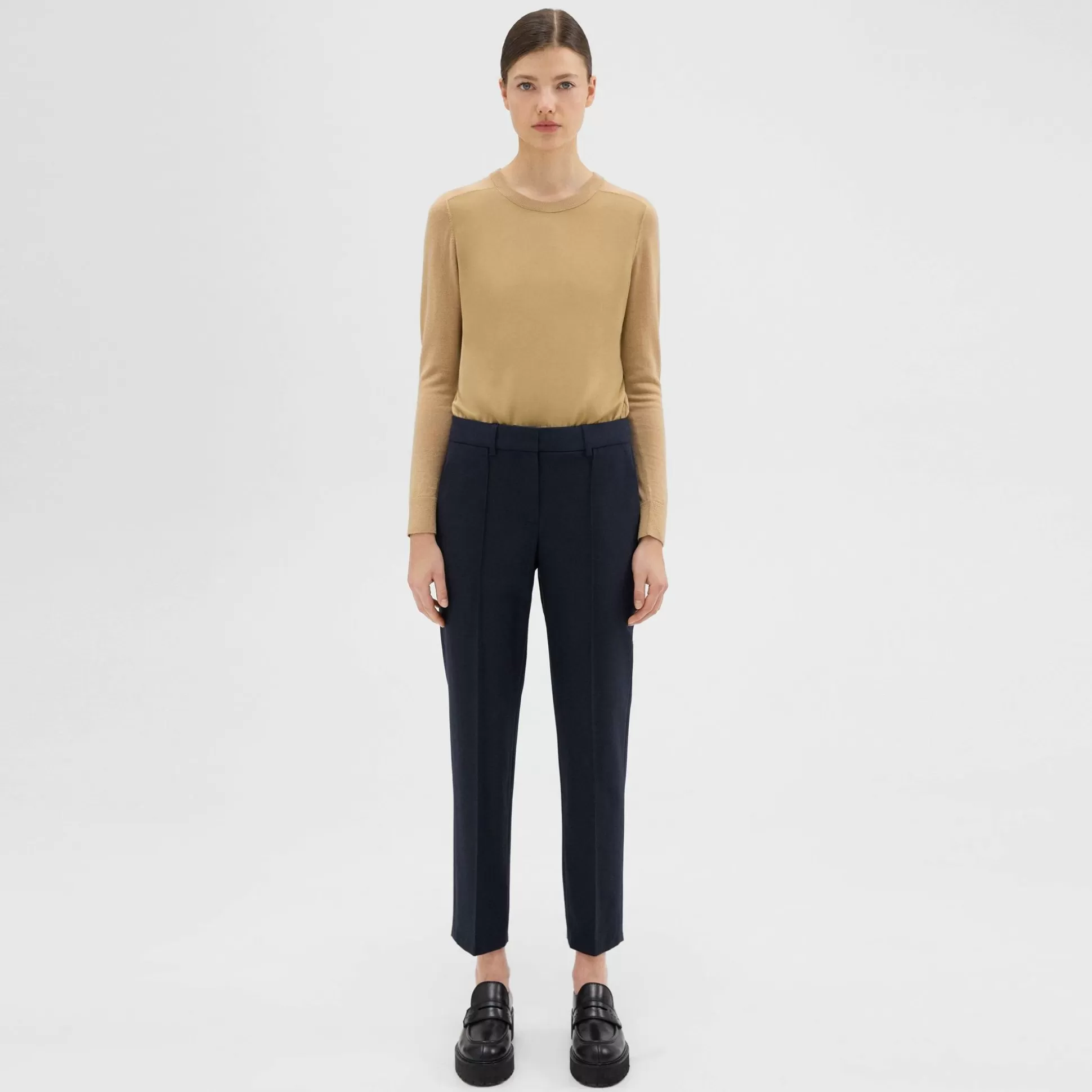 Theory Pleated Wool Gabardine Pant-Women Pants