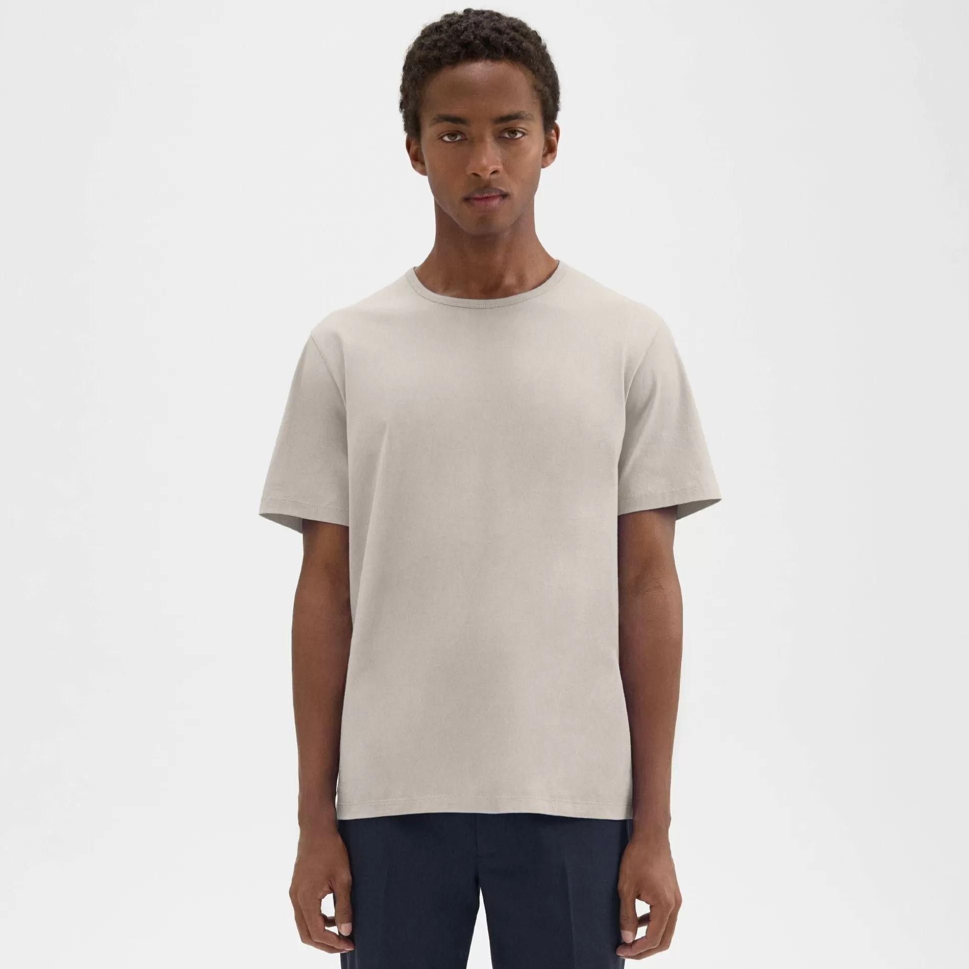 Theory Precise Tee In Luxe Cotton Jersey-Men T-shirts + Polos