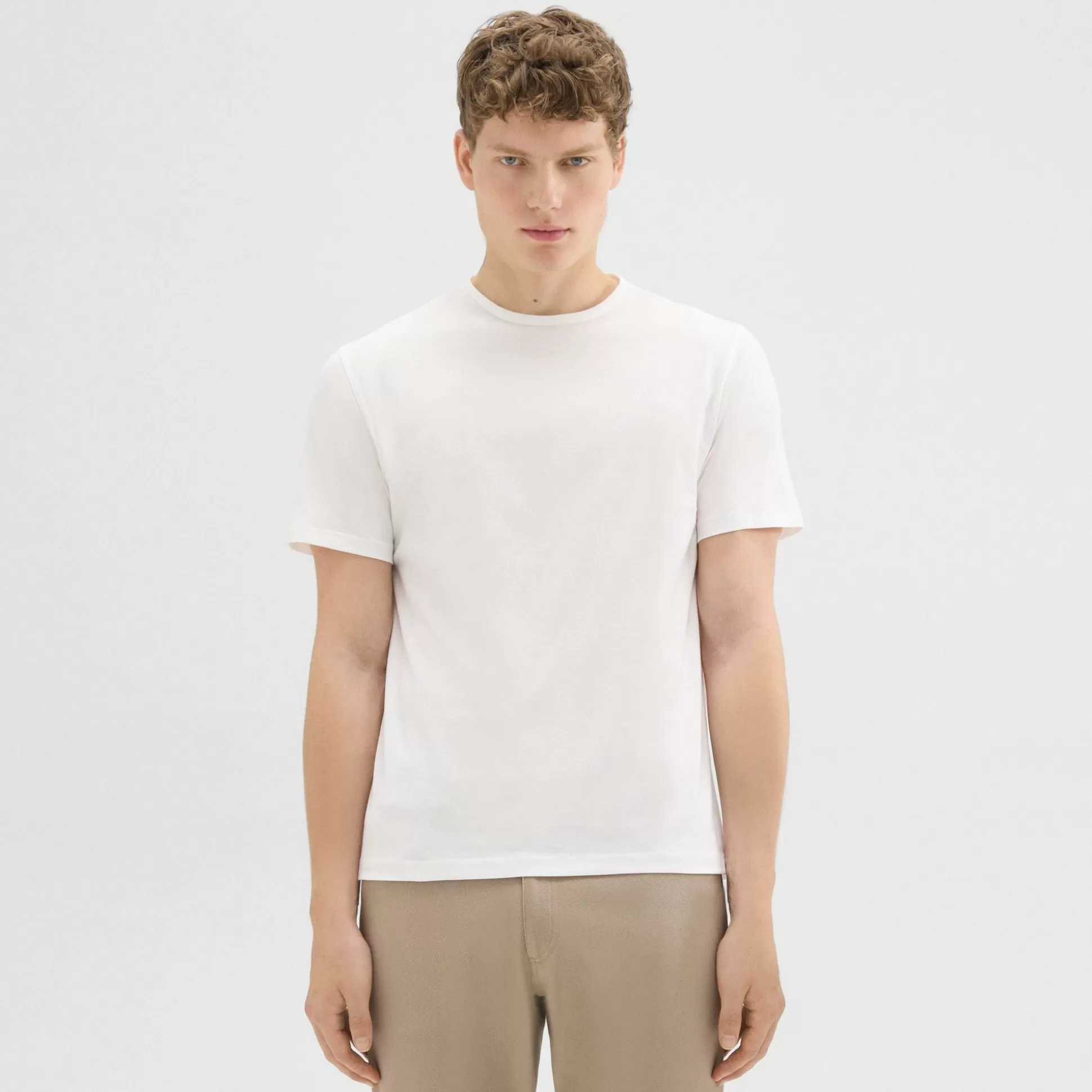 Theory Precise Tee In Luxe Cotton Jersey-Men T-shirts + Polos