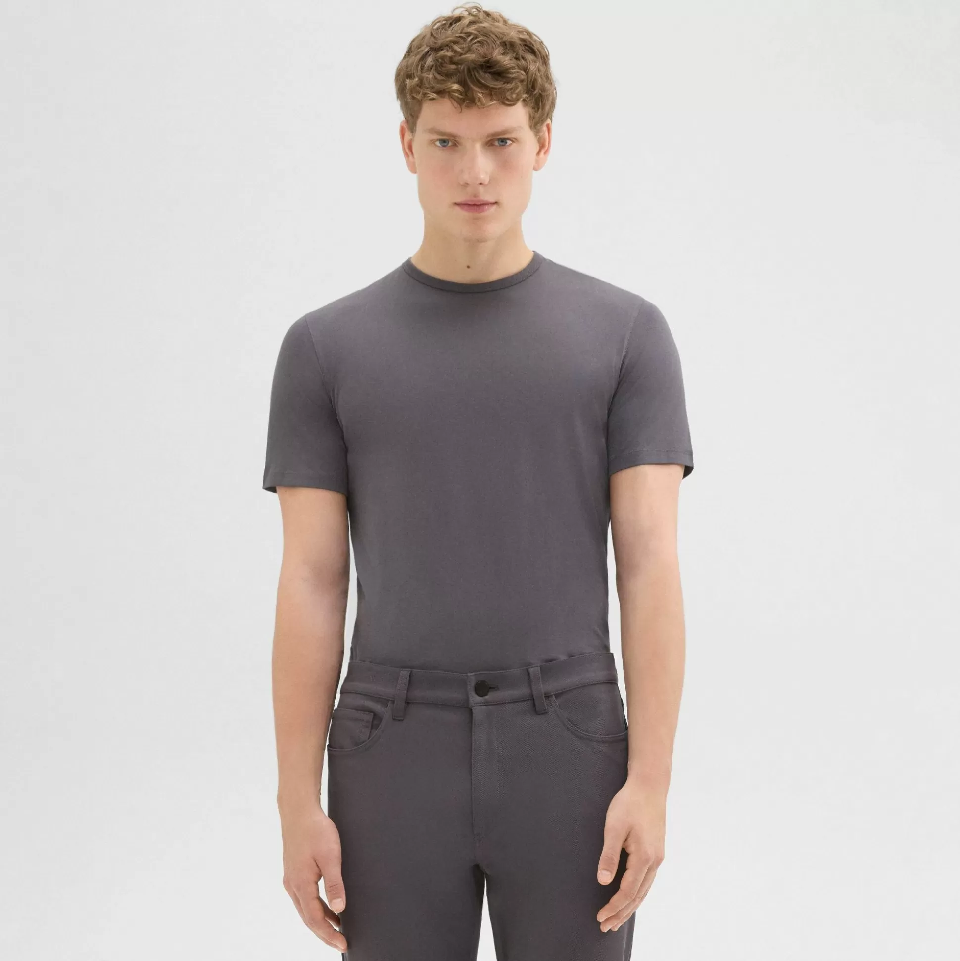 Theory Precise Tee In Luxe Cotton Jersey-Men T-shirts + Polos