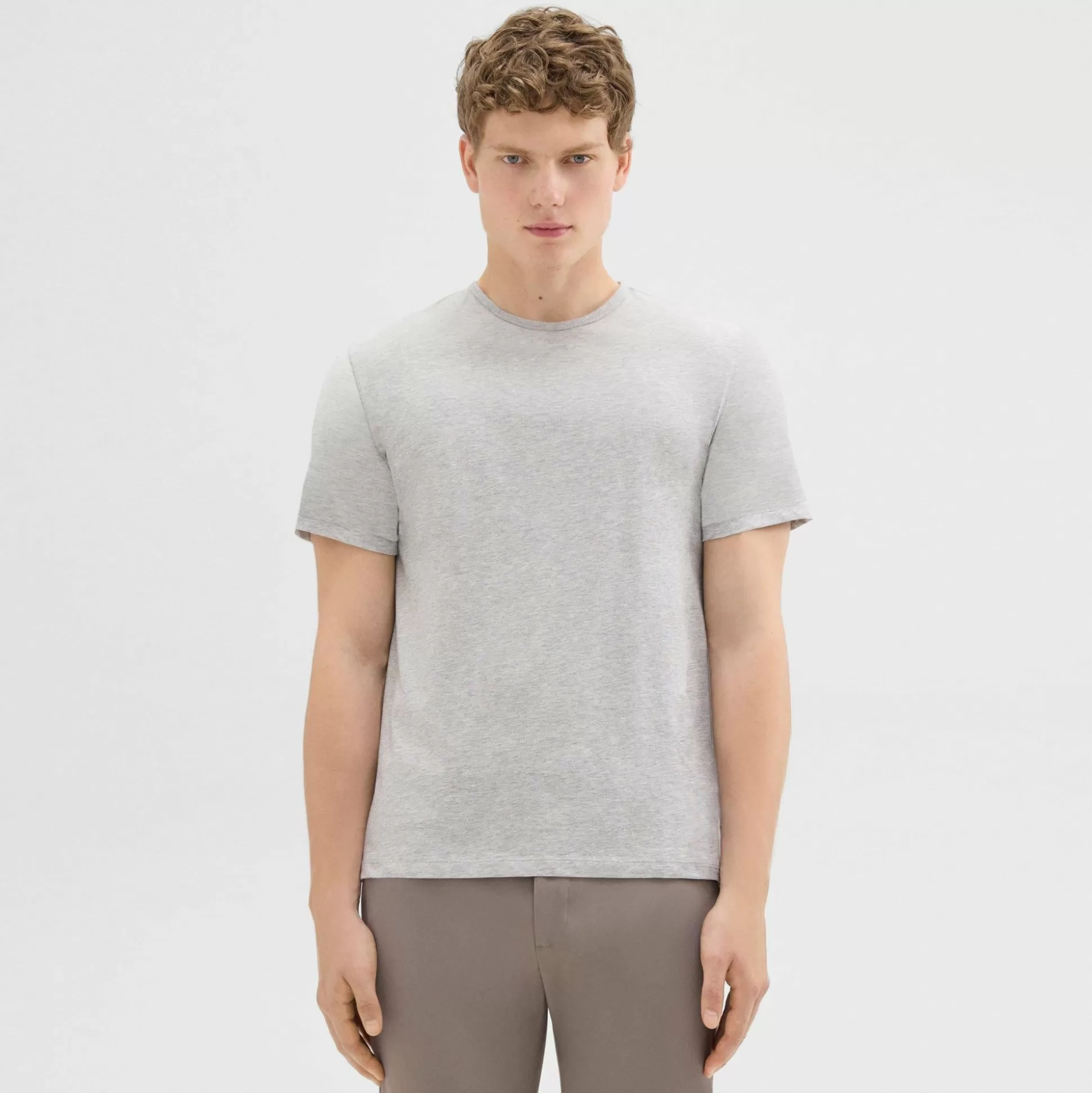 Theory Precise Tee In Luxe Cotton Jersey-Men T-shirts + Polos