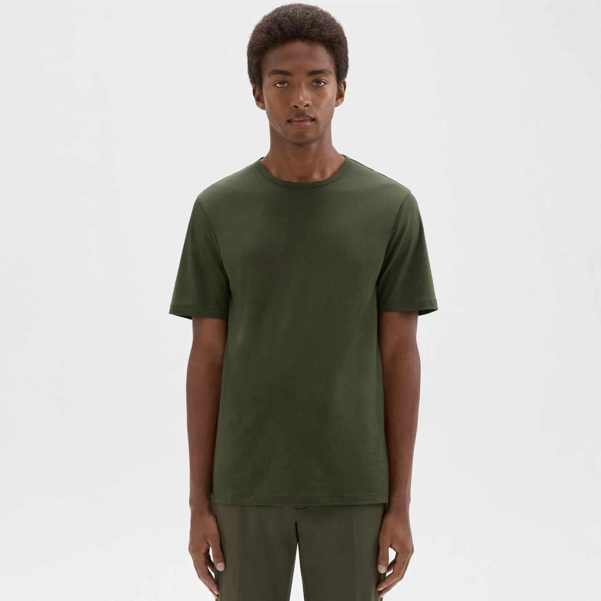 Theory Precise Tee In Luxe Cotton Jersey-Men T-shirts + Polos