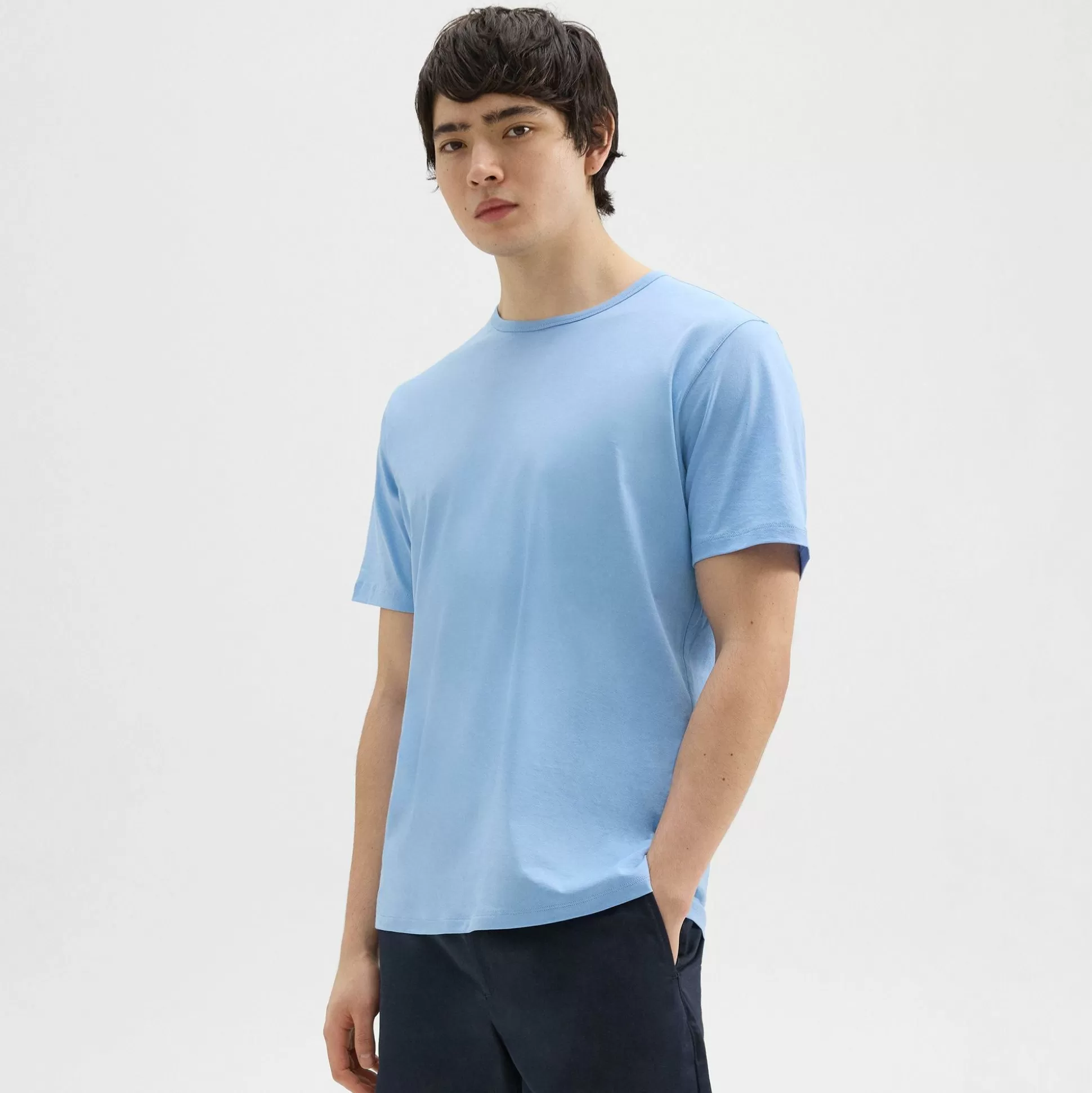 Theory Precise Tee In Luxe Cotton Jersey-Men T-shirts + Polos