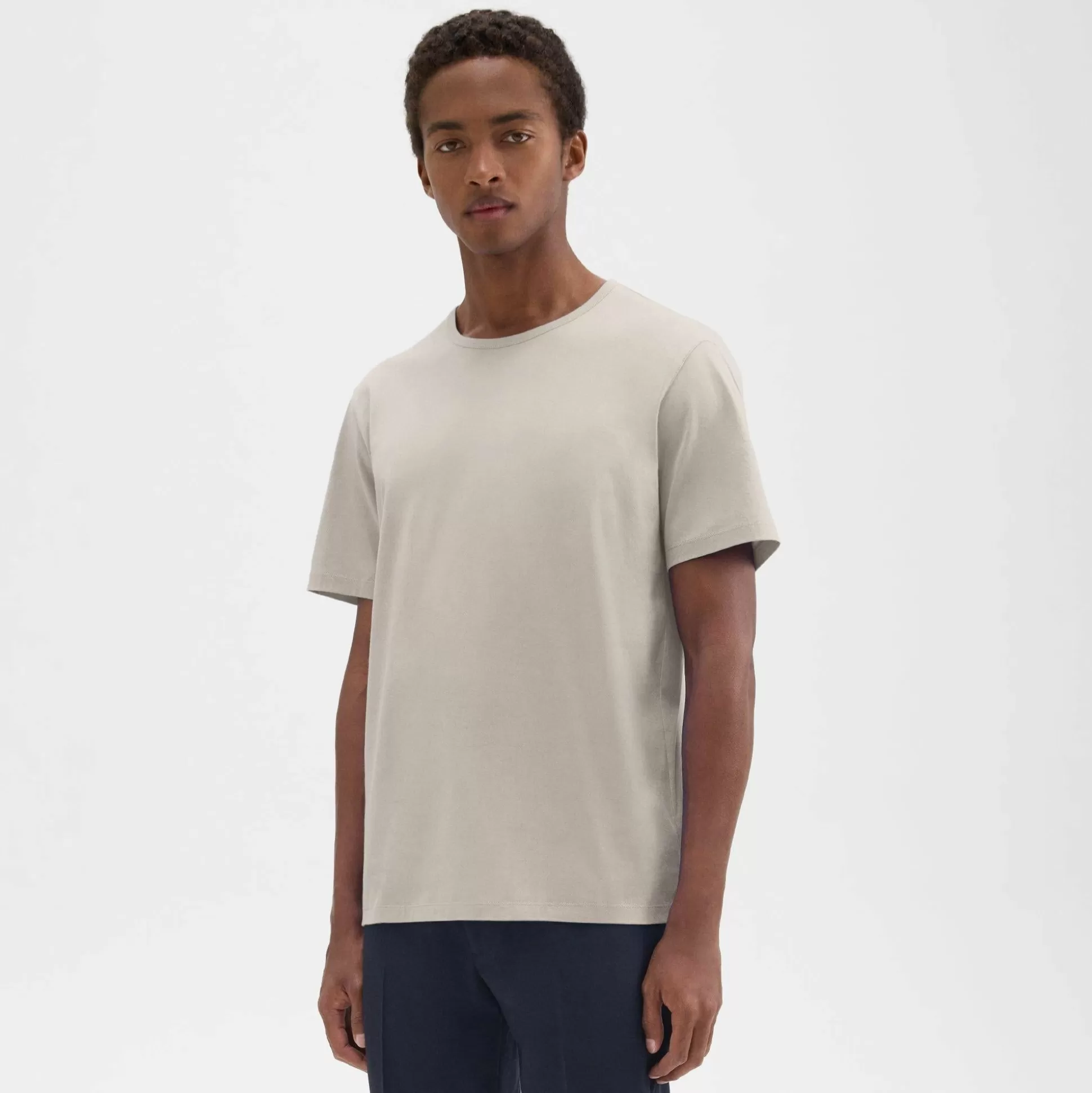 Theory Precise Tee In Luxe Cotton Jersey-Men T-shirts + Polos