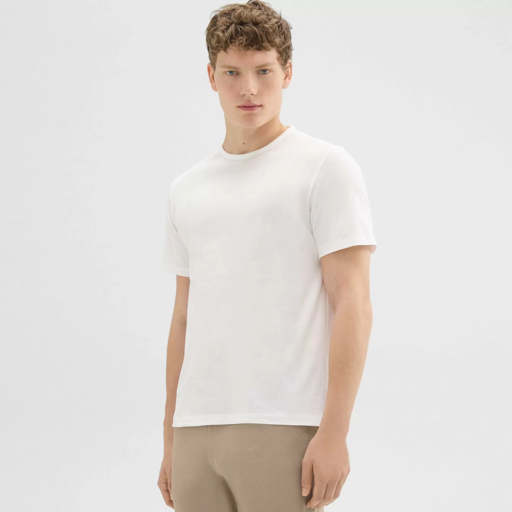 Theory Precise Tee In Luxe Cotton Jersey-Men T-shirts + Polos