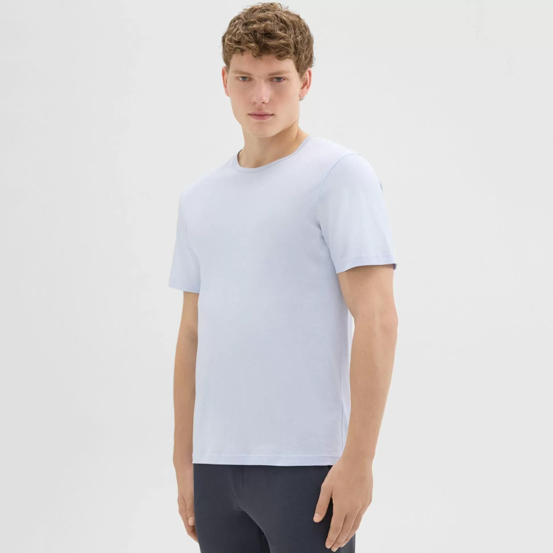 Theory Precise Tee In Luxe Cotton Jersey-Men T-shirts + Polos