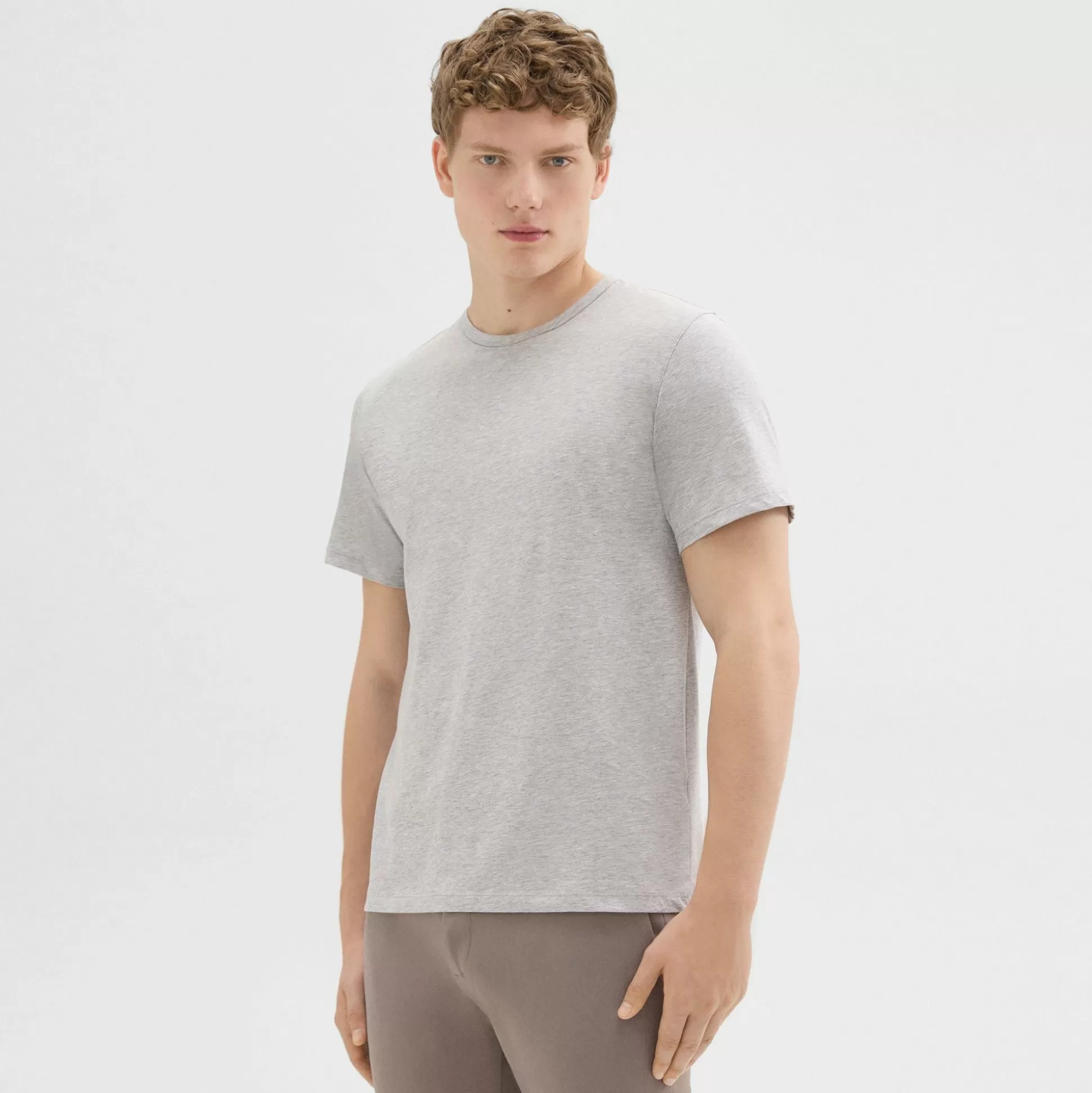 Theory Precise Tee In Luxe Cotton Jersey-Men T-shirts + Polos