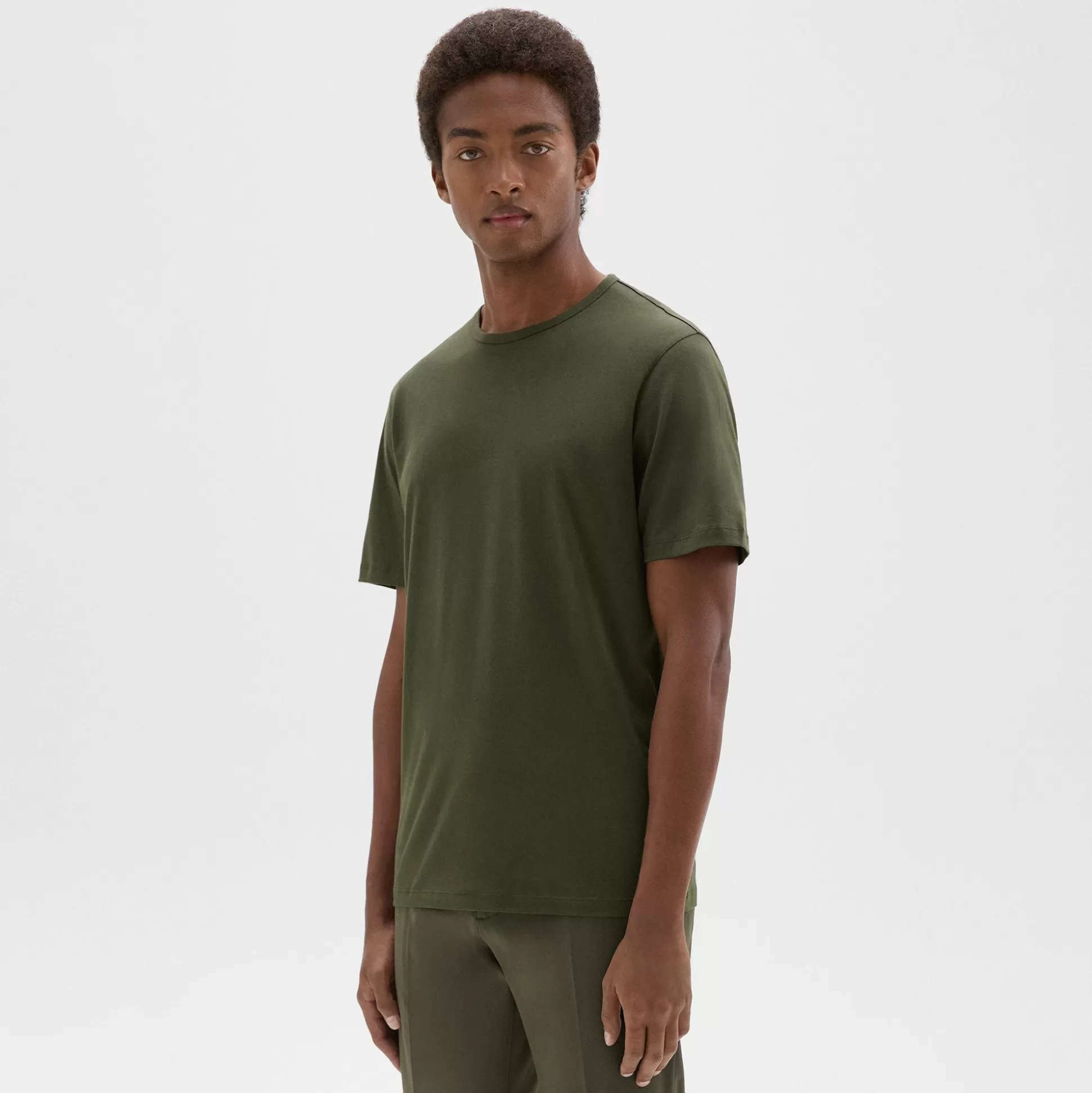 Theory Precise Tee In Luxe Cotton Jersey-Men T-shirts + Polos