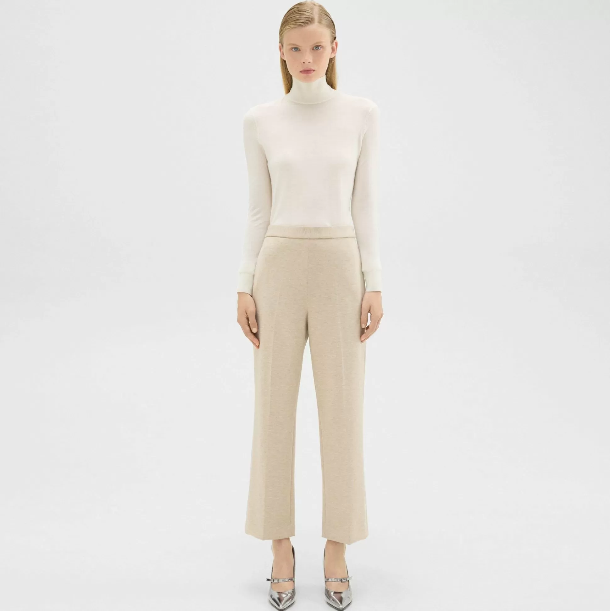 Theory Pull-On Pant In Double-Knit Jersey-Women Pants