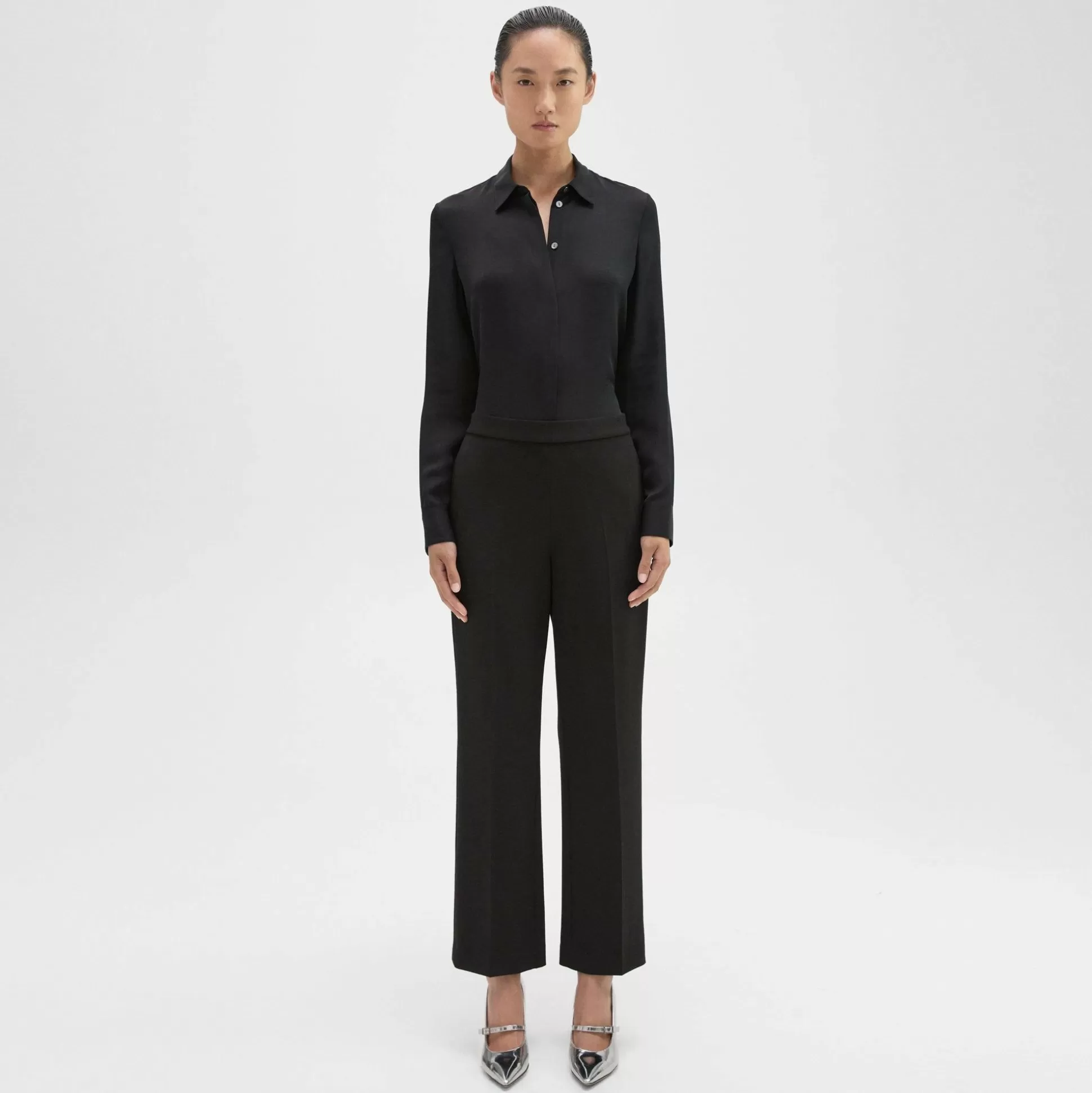 Theory Pull-On Pant In Double-Knit Jersey-Women Pants