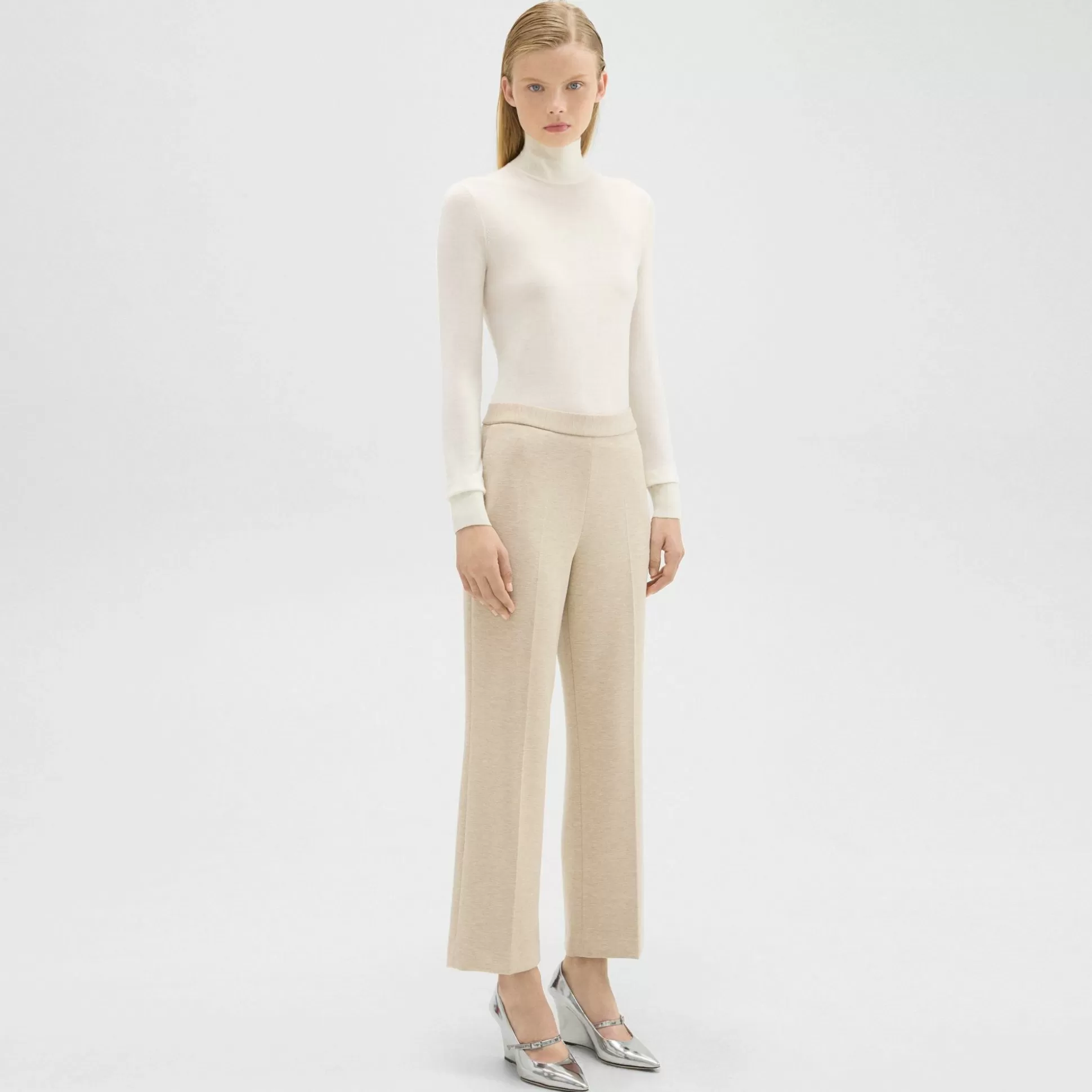 Theory Pull-On Pant In Double-Knit Jersey-Women Pants