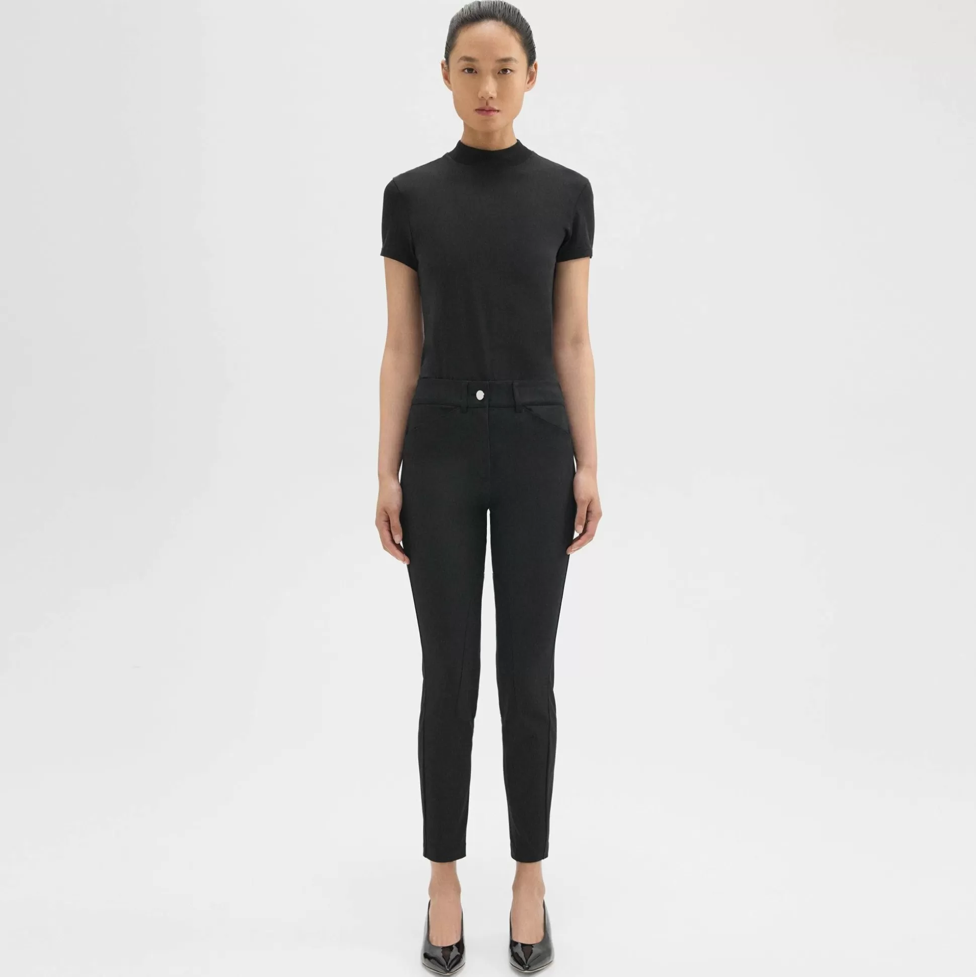 Theory Riding Pant In Stretch Cotton-Women Pants