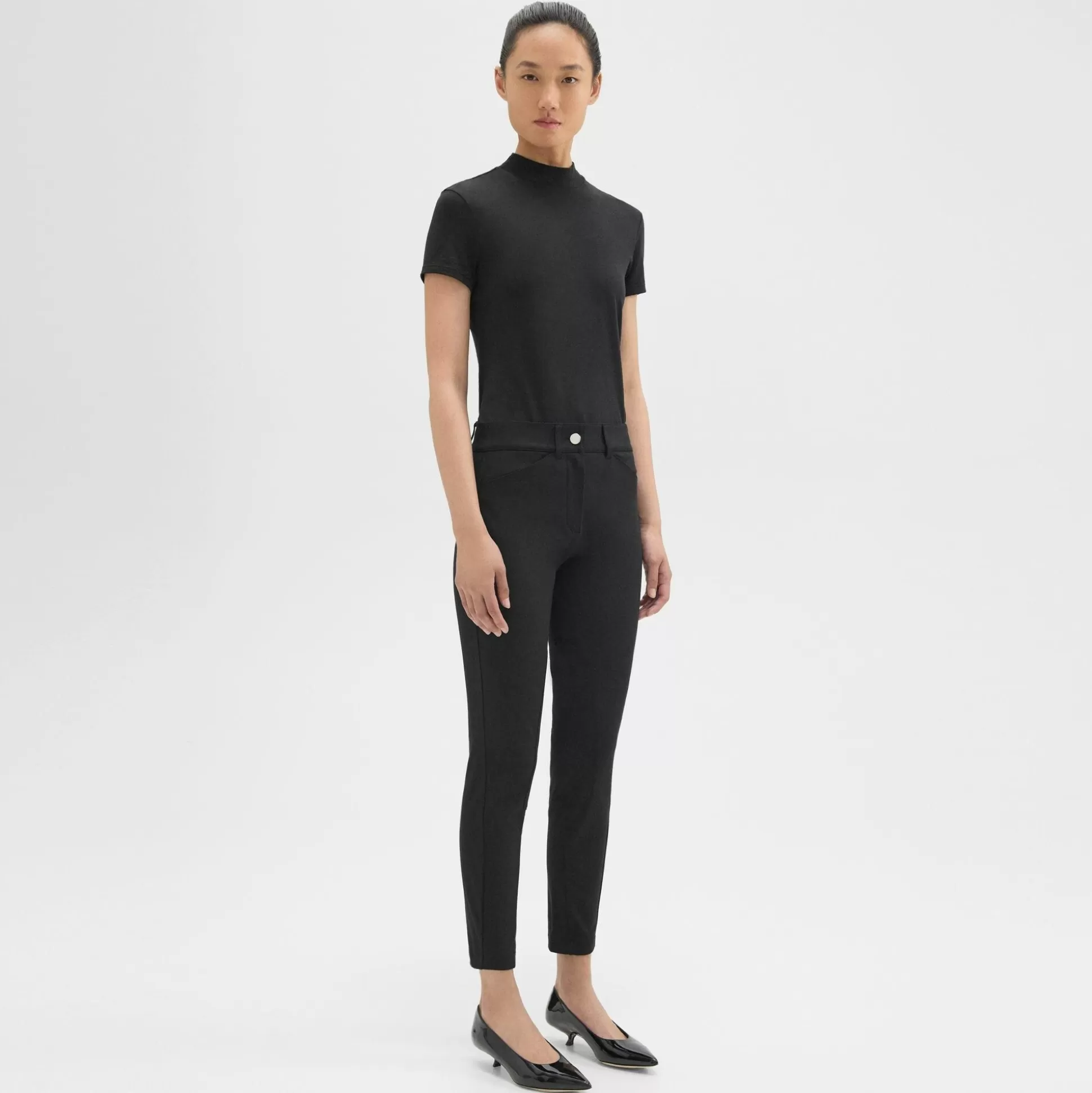 Theory Riding Pant In Stretch Cotton-Women Pants