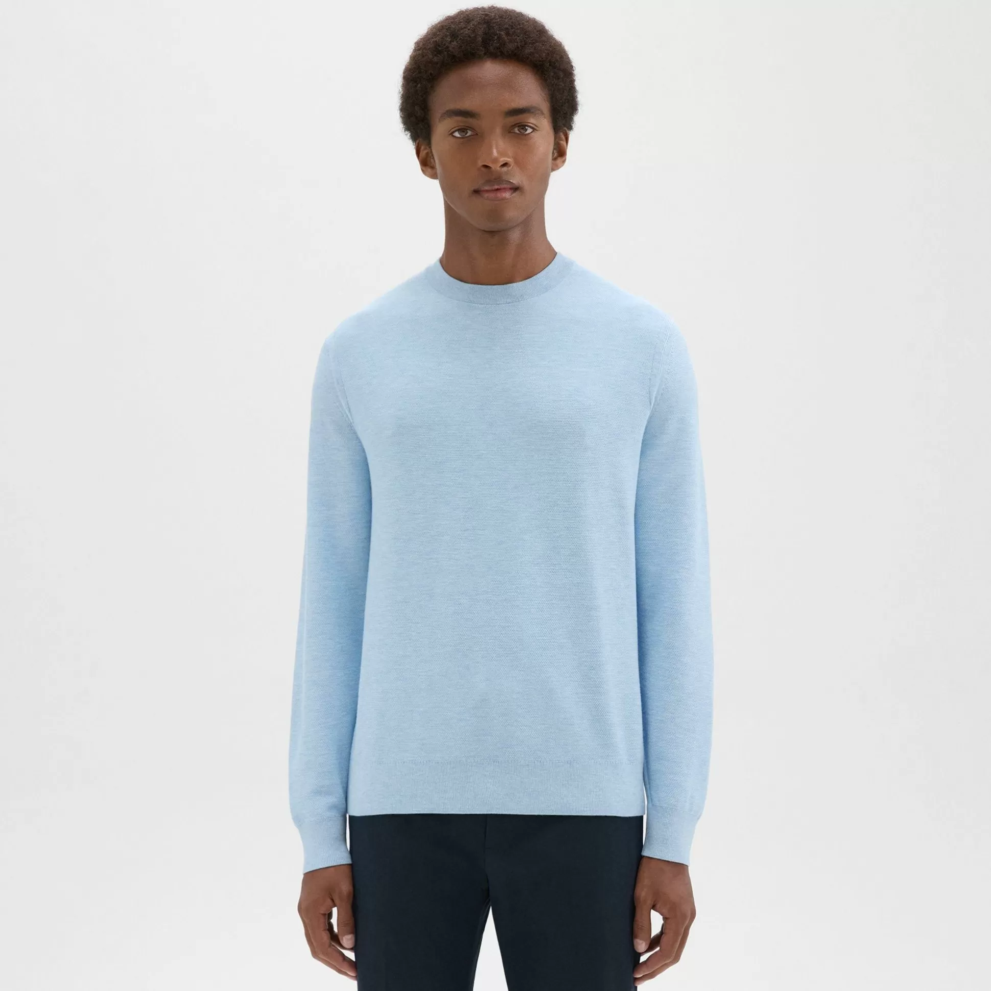 Theory Riland Sweater In Light Bilen-Men Sweaters + Cardigans