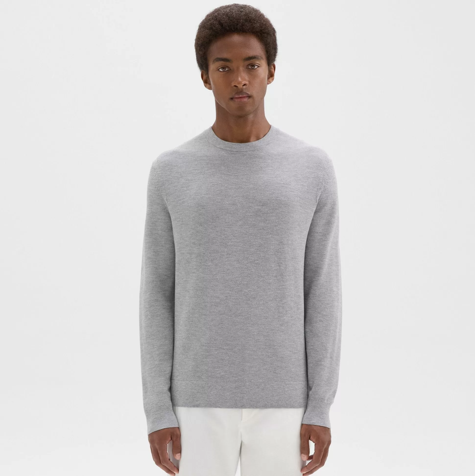 Theory Riland Sweater In Light Bilen-Men Sweaters + Cardigans