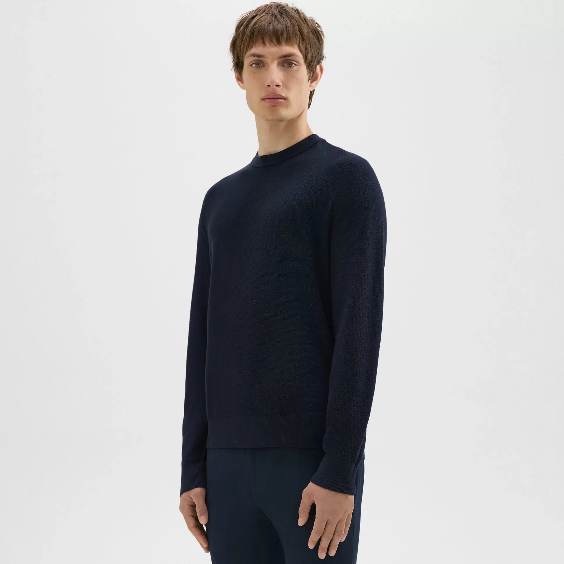 Theory Riland Sweater In Light Bilen-Men Sweaters + Cardigans