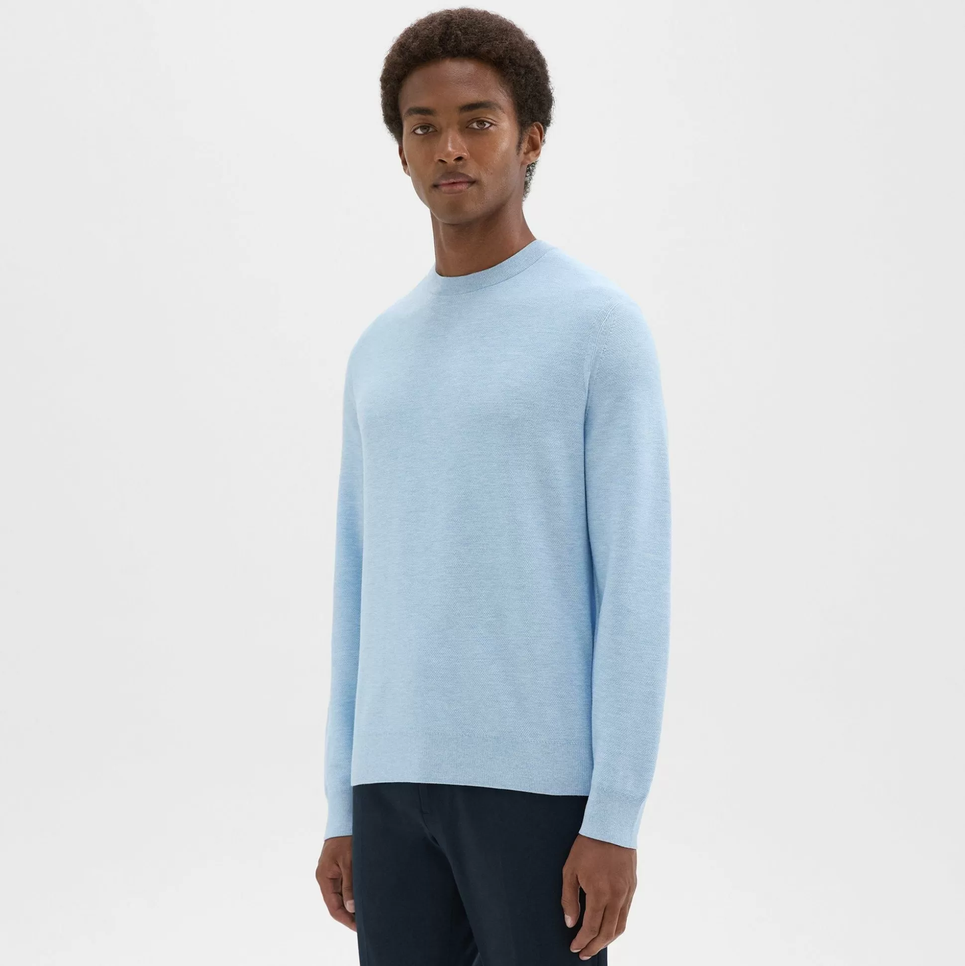 Theory Riland Sweater In Light Bilen-Men Sweaters + Cardigans