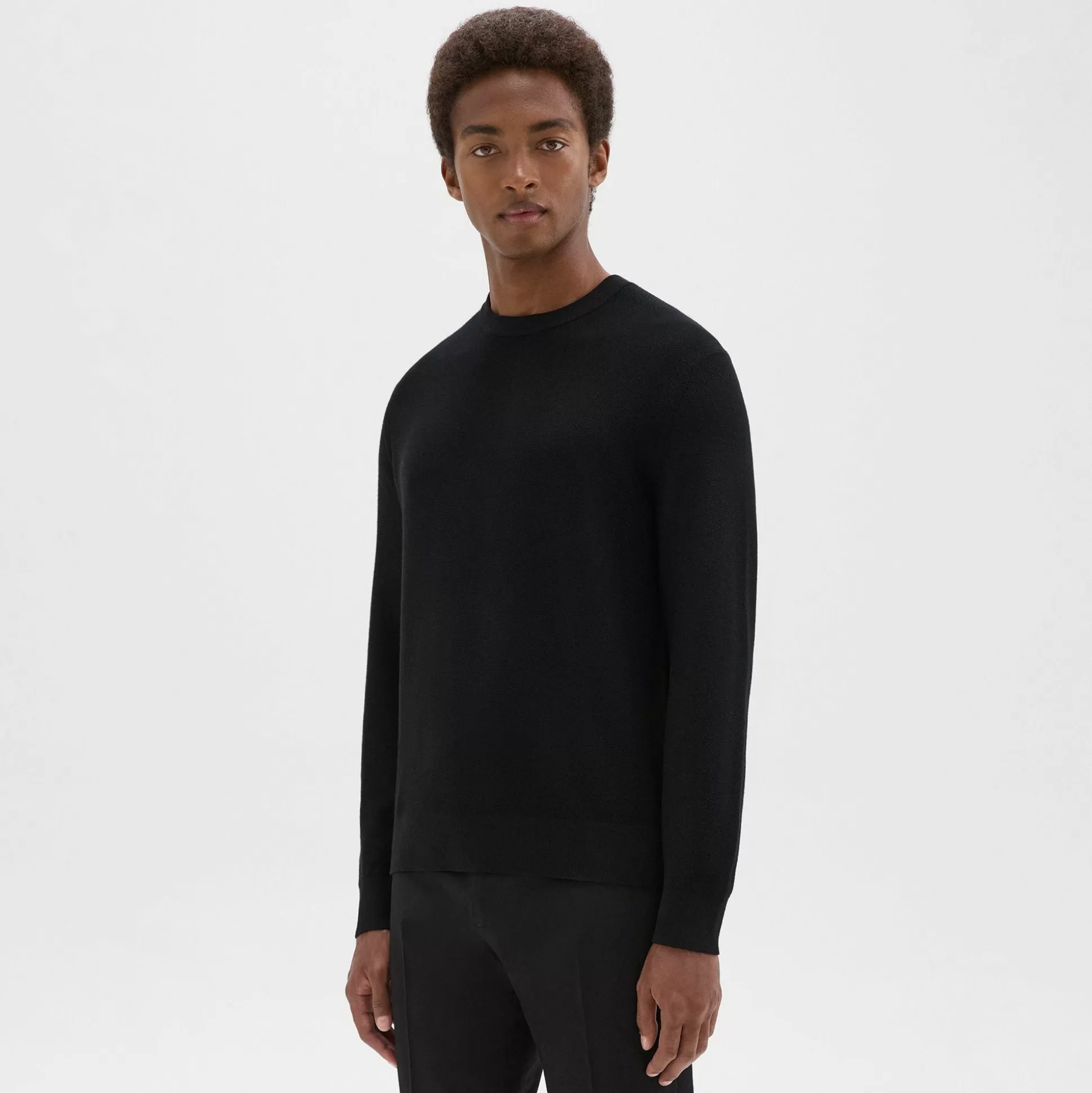 Theory Riland Sweater In Light Bilen-Men Sweaters + Cardigans