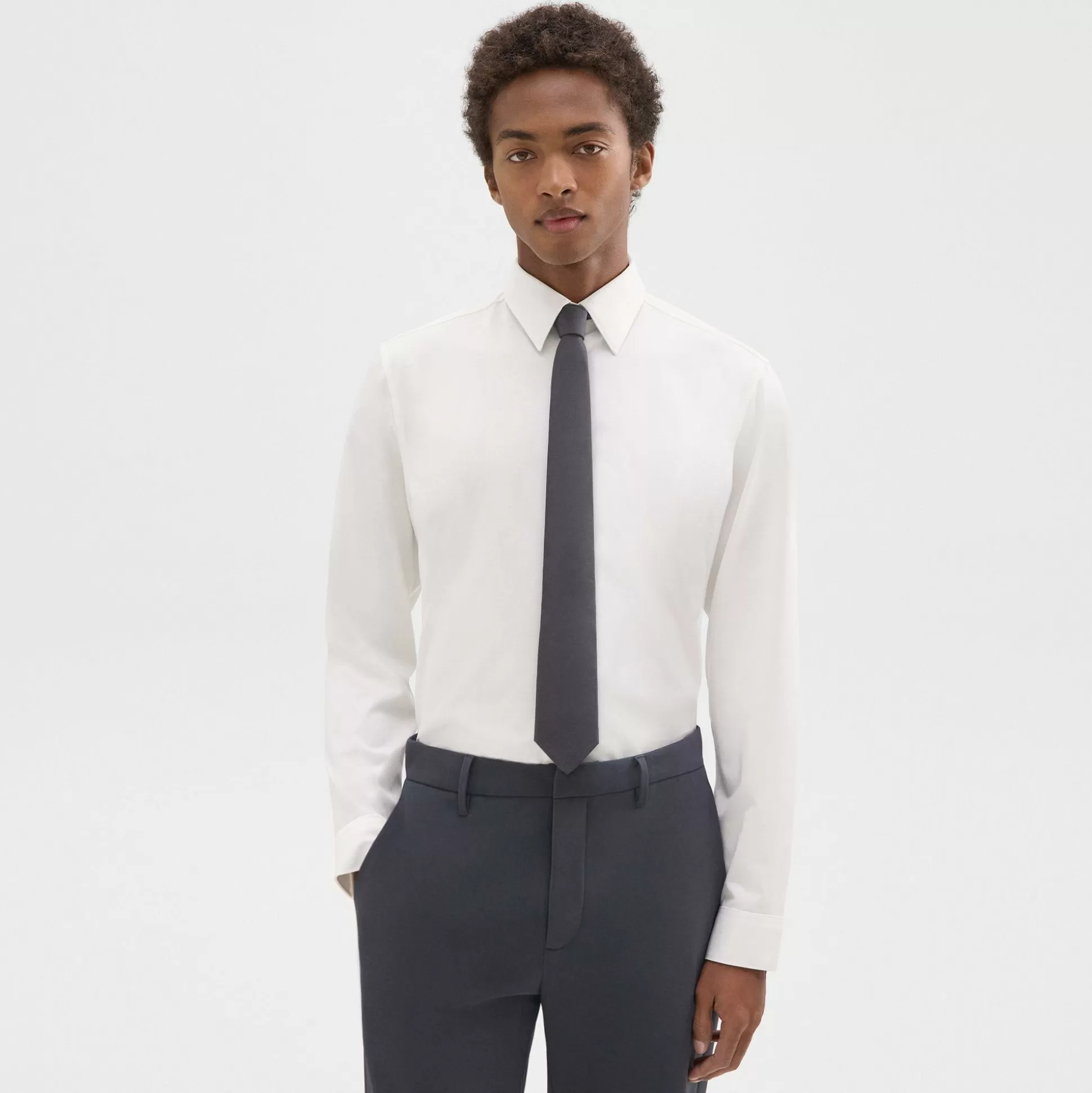 Theory Roadster Slim Tie In Silk-Men Accessories