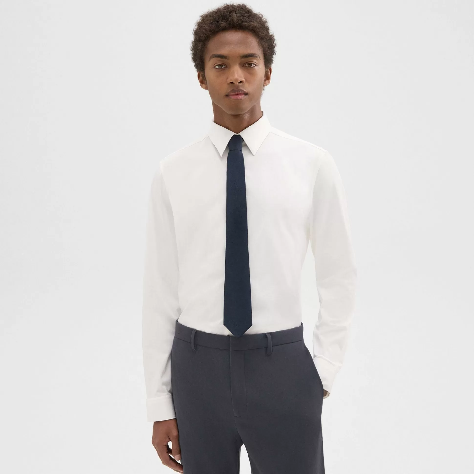 Theory Roadster Slim Tie In Silk-Men Accessories