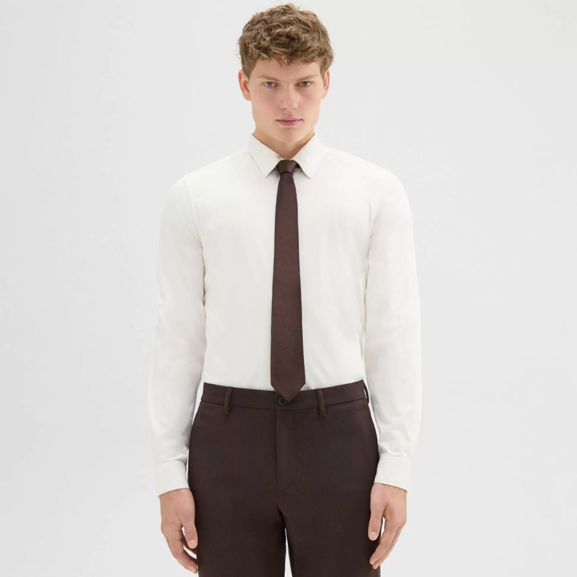 Theory Roadster Tie In Solid Silk-Men Accessories