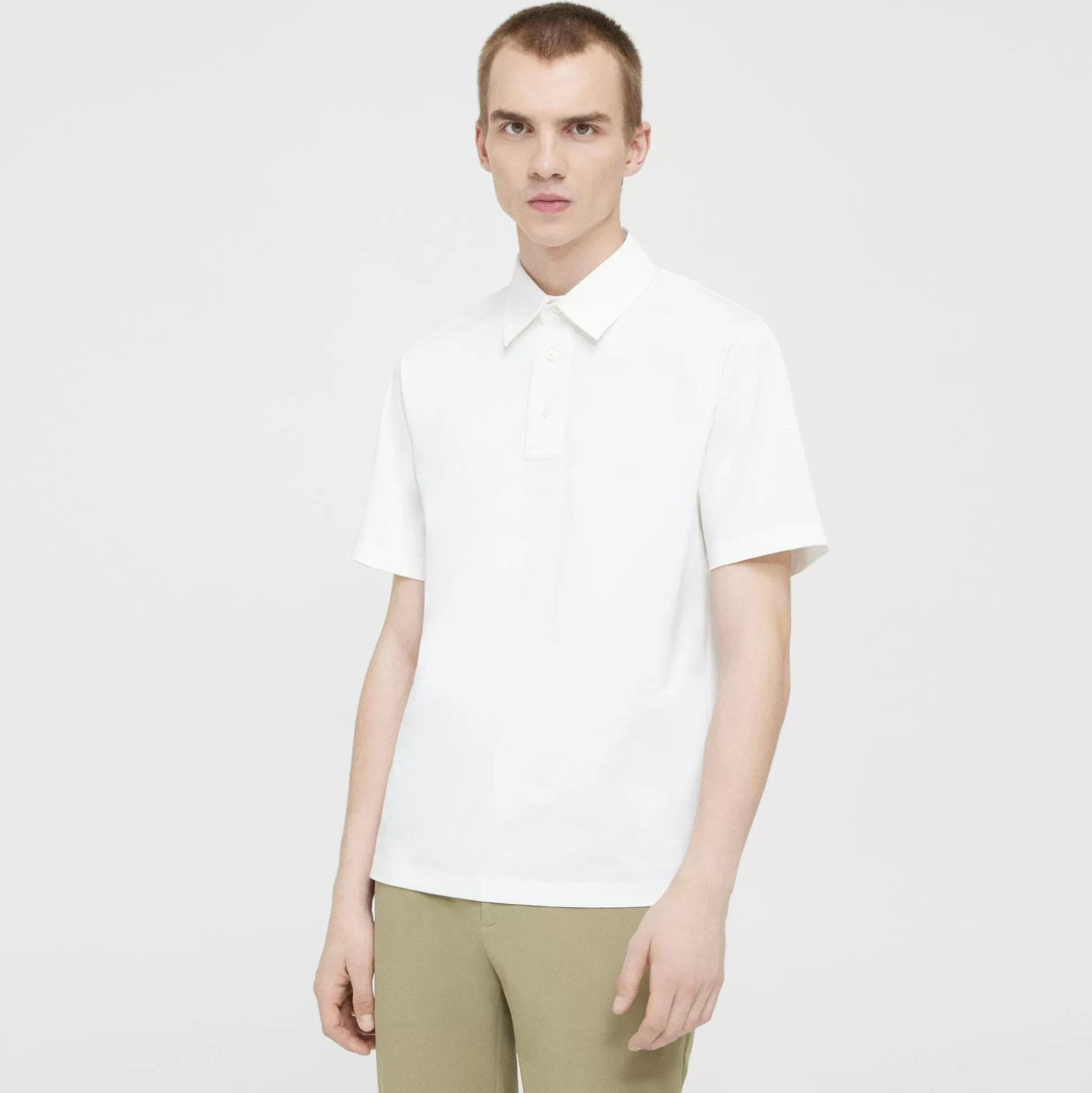 Theory Ronan Polo Shirt In Structure Knit-Men T-shirts + Polos