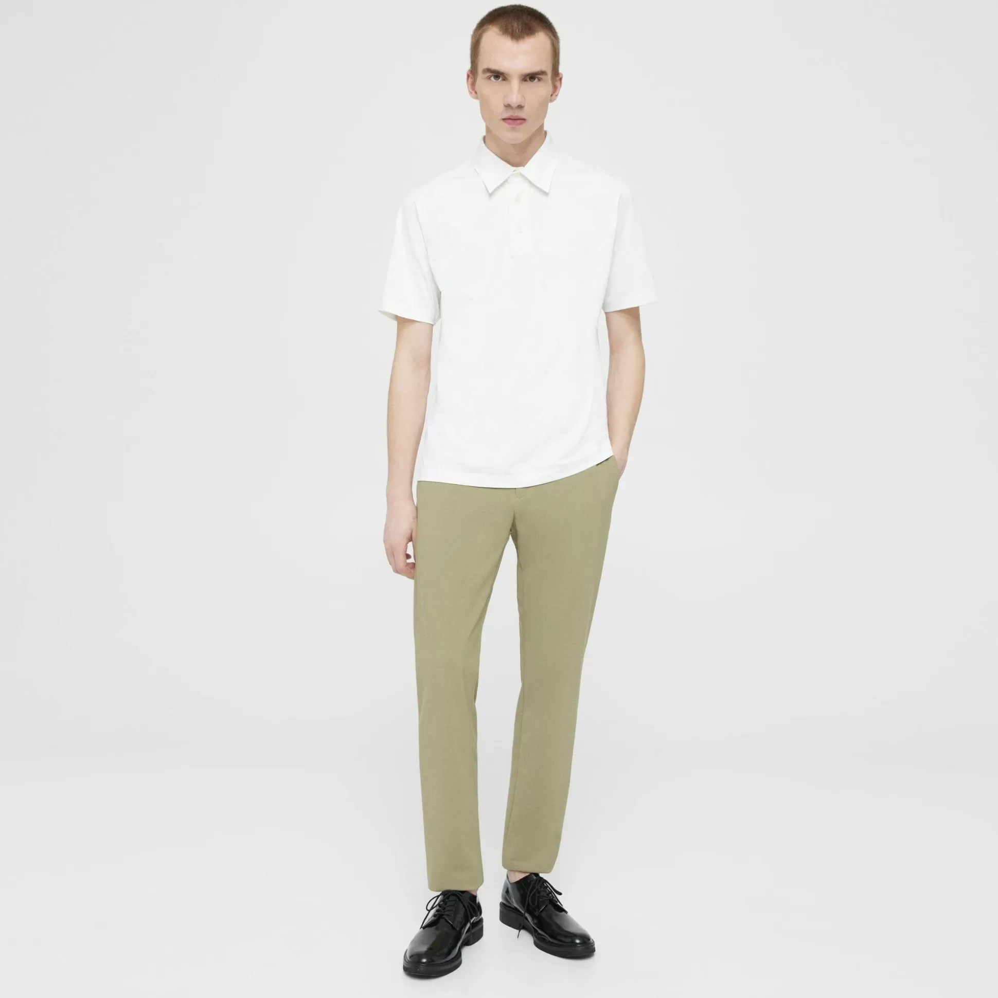 Theory Ronan Polo Shirt In Structure Knit-Men T-shirts + Polos