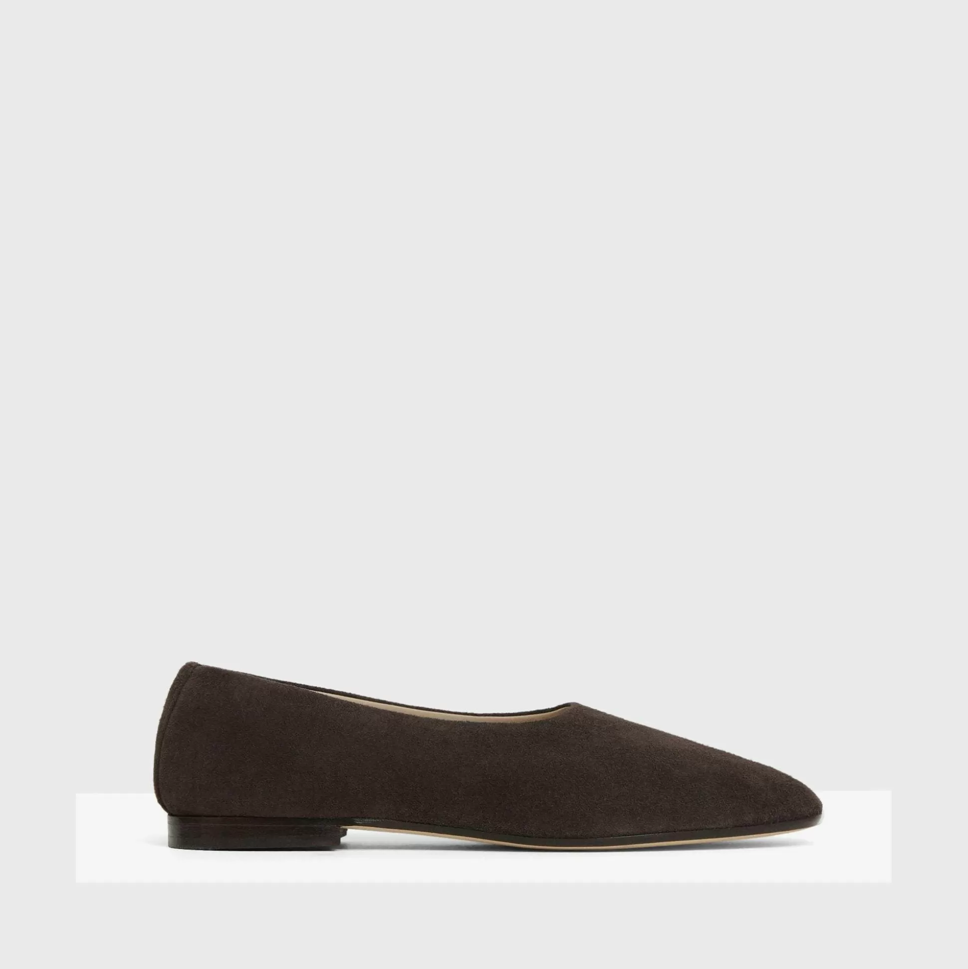 Theory Round Flat In Suede-Women Shoes