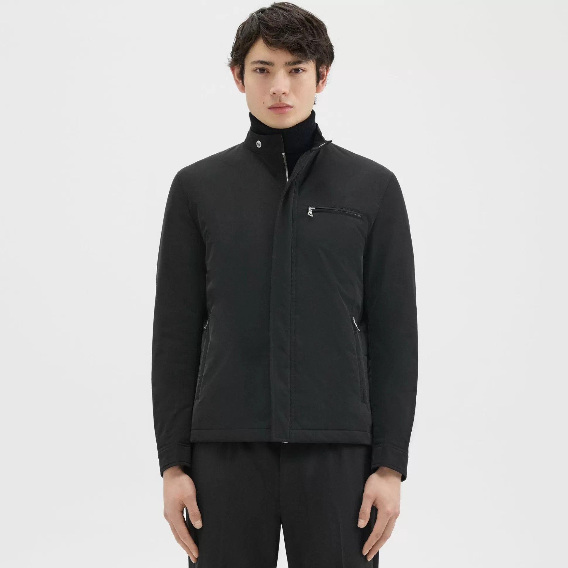 Theory Rylen Racer Jacket In Foundation Twill-Men Outerwear | Blazers + Jackets