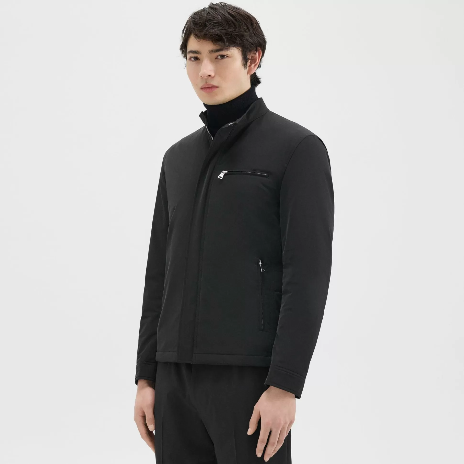 Theory Rylen Racer Jacket In Foundation Twill-Men Outerwear | Blazers + Jackets