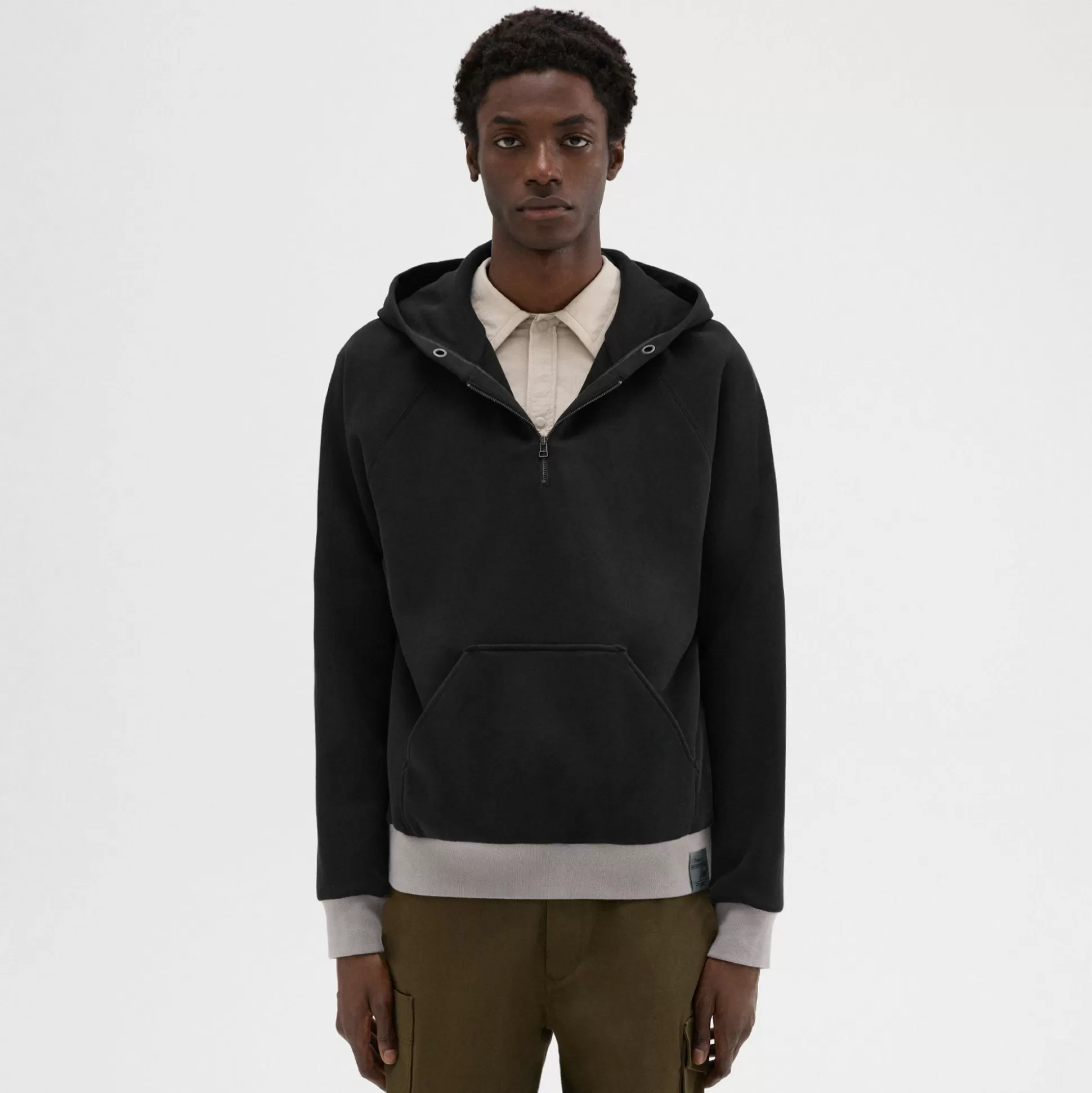 Theory Scuba Quarter-Zip Hoodie-Men Sweatshirts + Hoodies